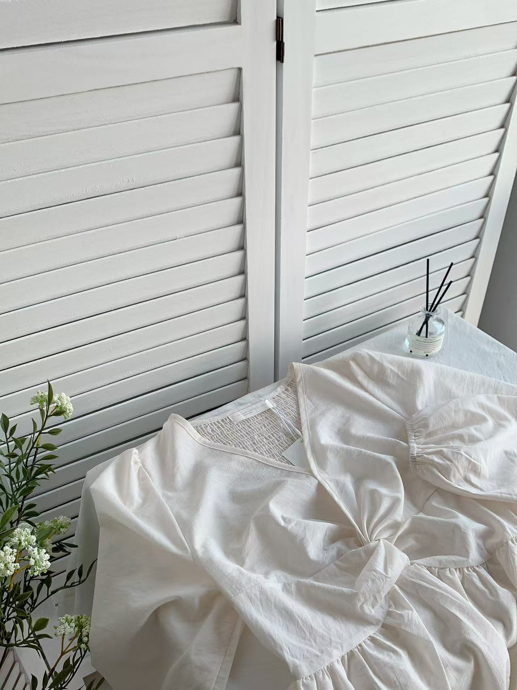 HELLO MILK TEE- 85419  褶皺小衫