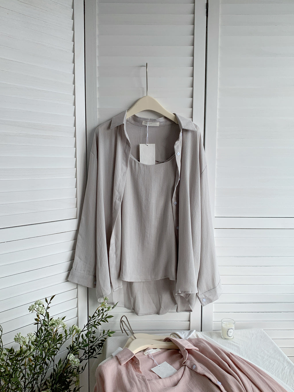 HELLO MILK TEE- 85459 長袖兩件套