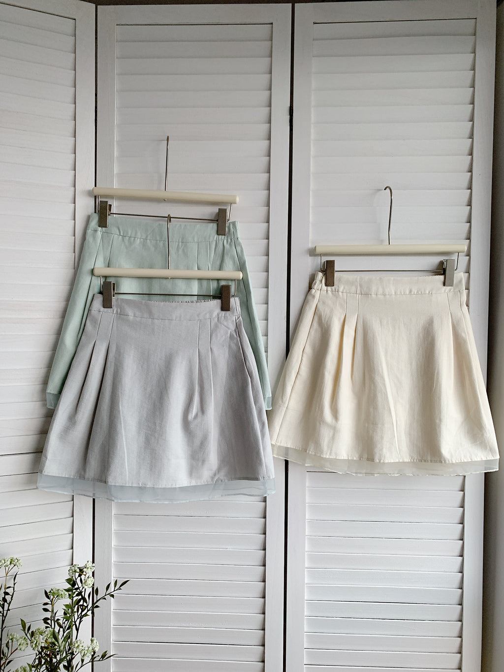 HELLO MILK TEE- 85454 拼接半裙