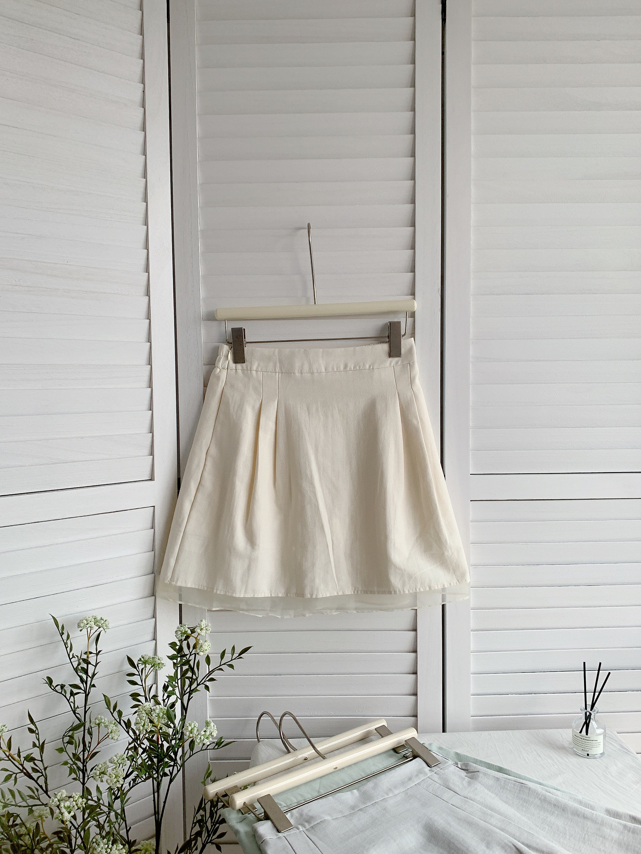 HELLO MILK TEE- 85454 拼接半裙