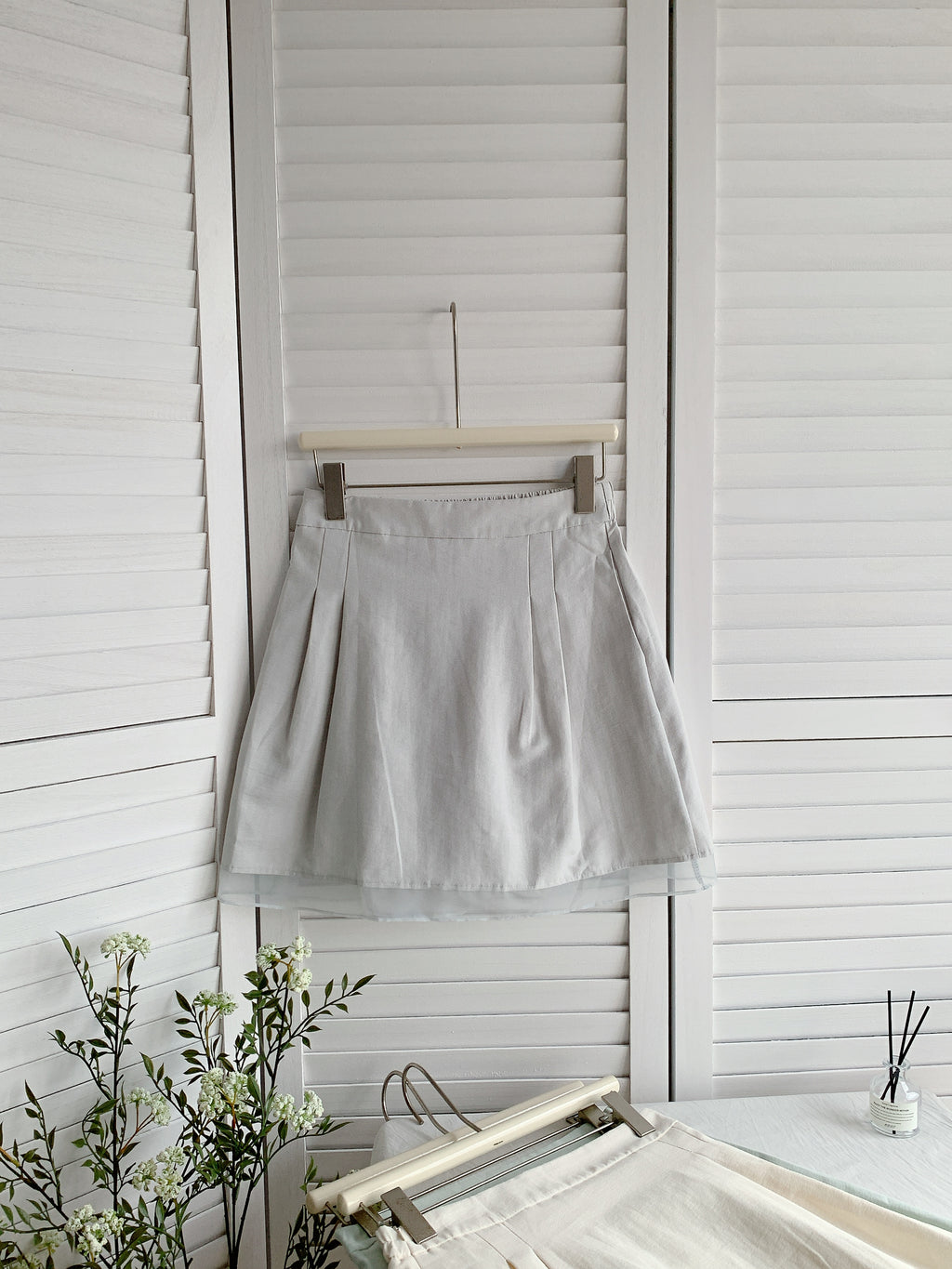 HELLO MILK TEE- 85454 拼接半裙