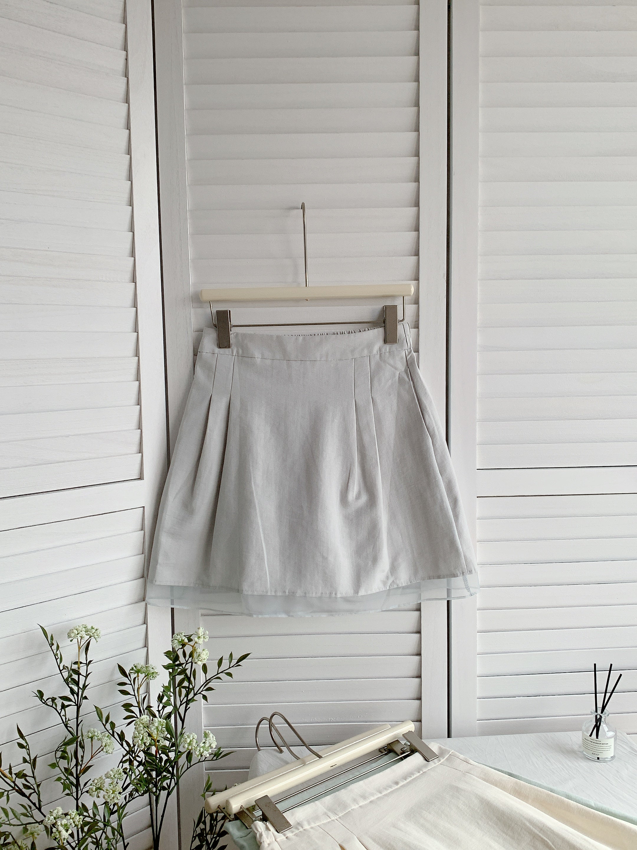 HELLO MILK TEE- 85454 拼接半裙