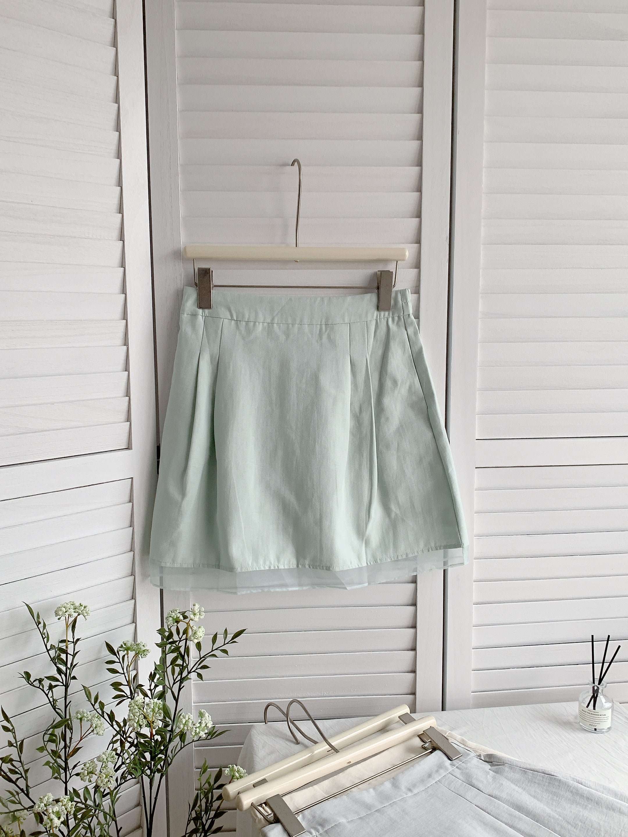 HELLO MILK TEE- 85454 拼接半裙