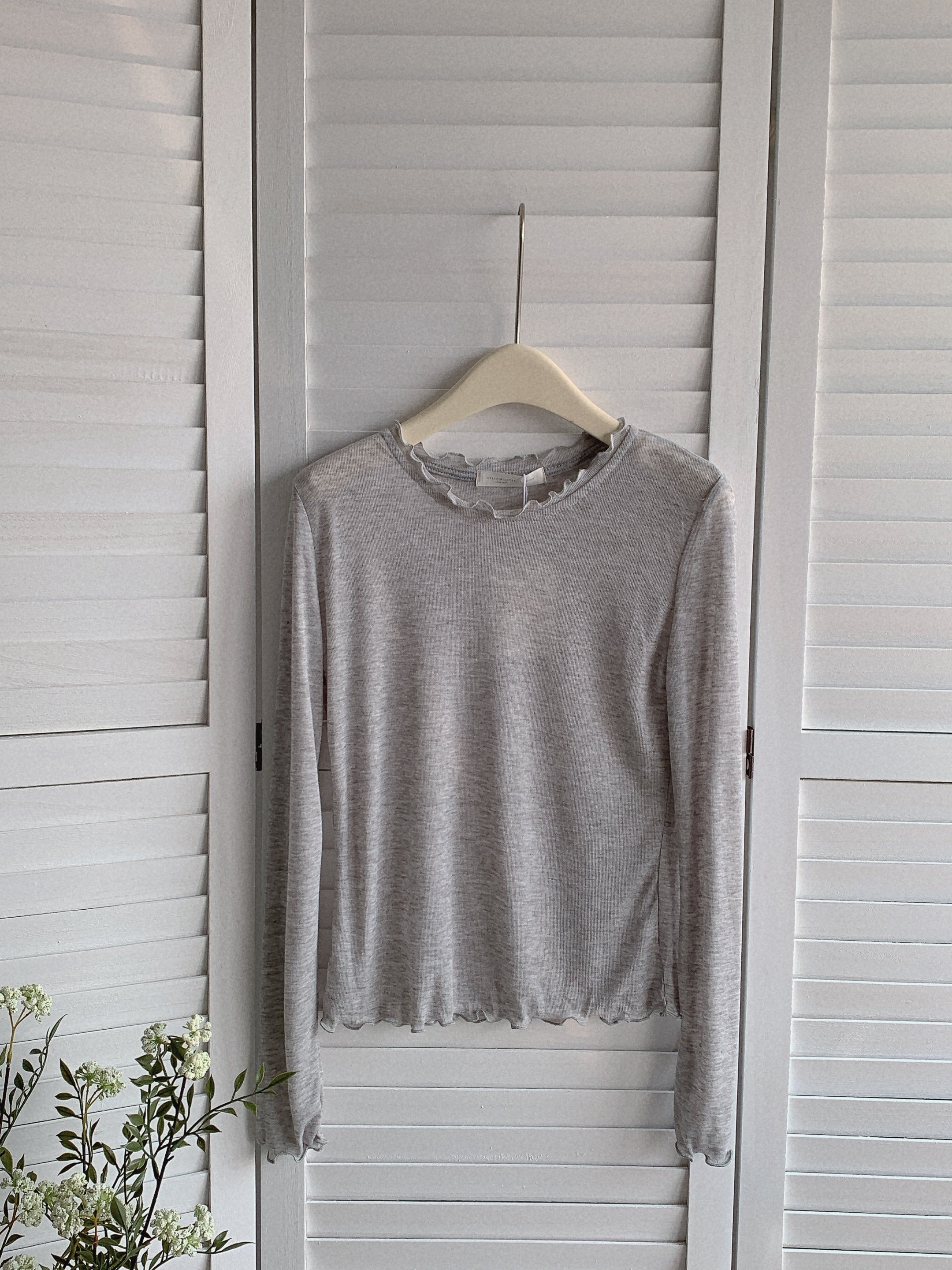 HELLO MILK TEE- 85511 木耳邊上衣