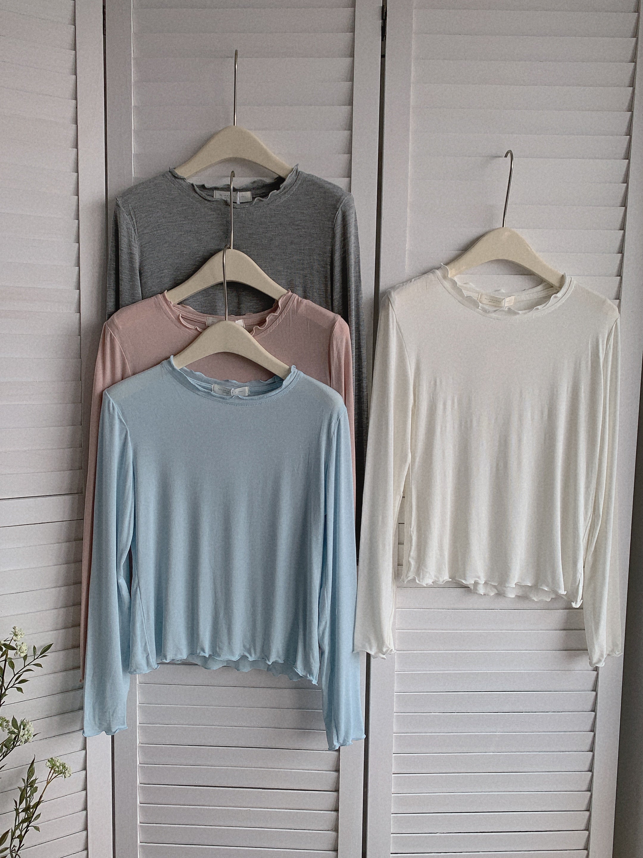 HELLO MILK TEE- 85515 簡約打底衫