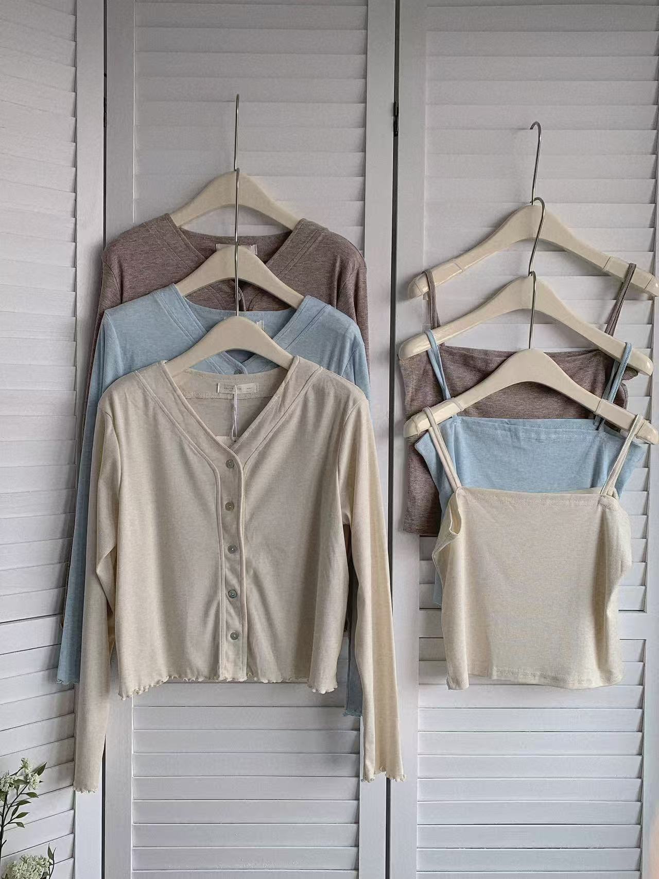 HELLO MILK TEE- 85520 簡約兩件套