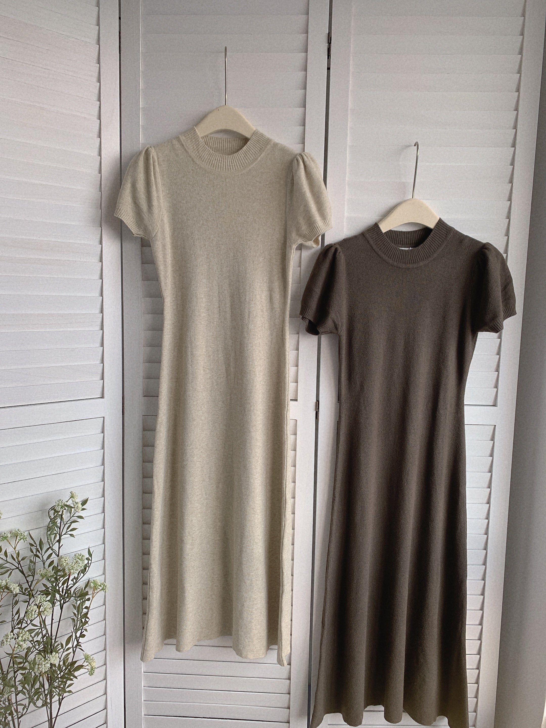 HELLO MILK TEE- 85516 圓領連衣裙