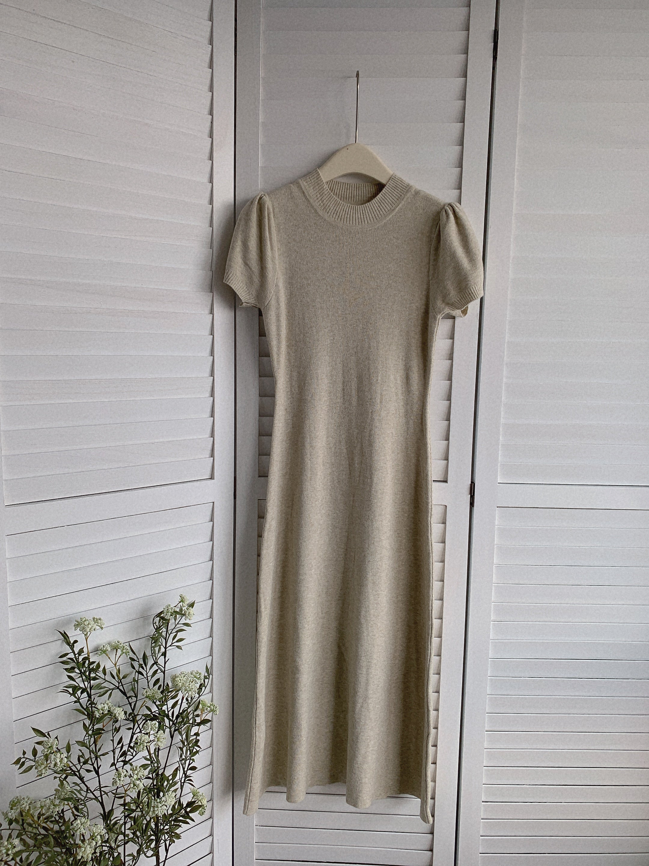 HELLO MILK TEE- 85516 圓領連衣裙