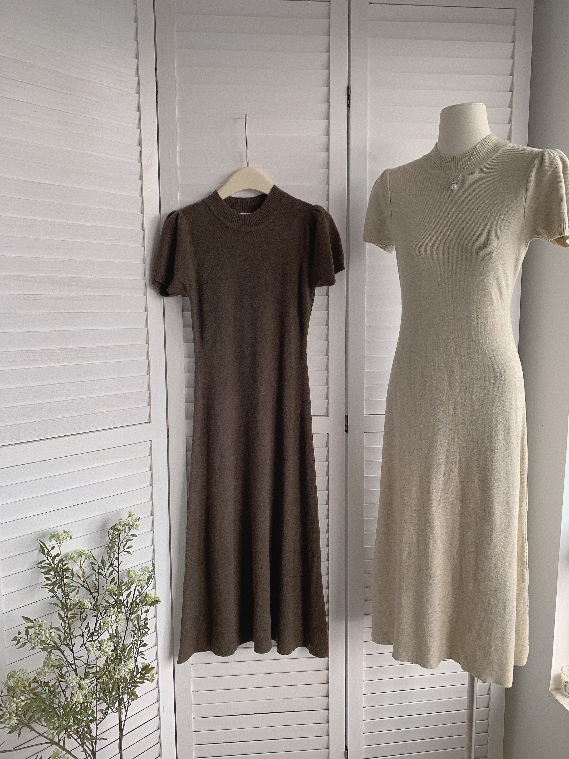 HELLO MILK TEE- 85516 圓領連衣裙