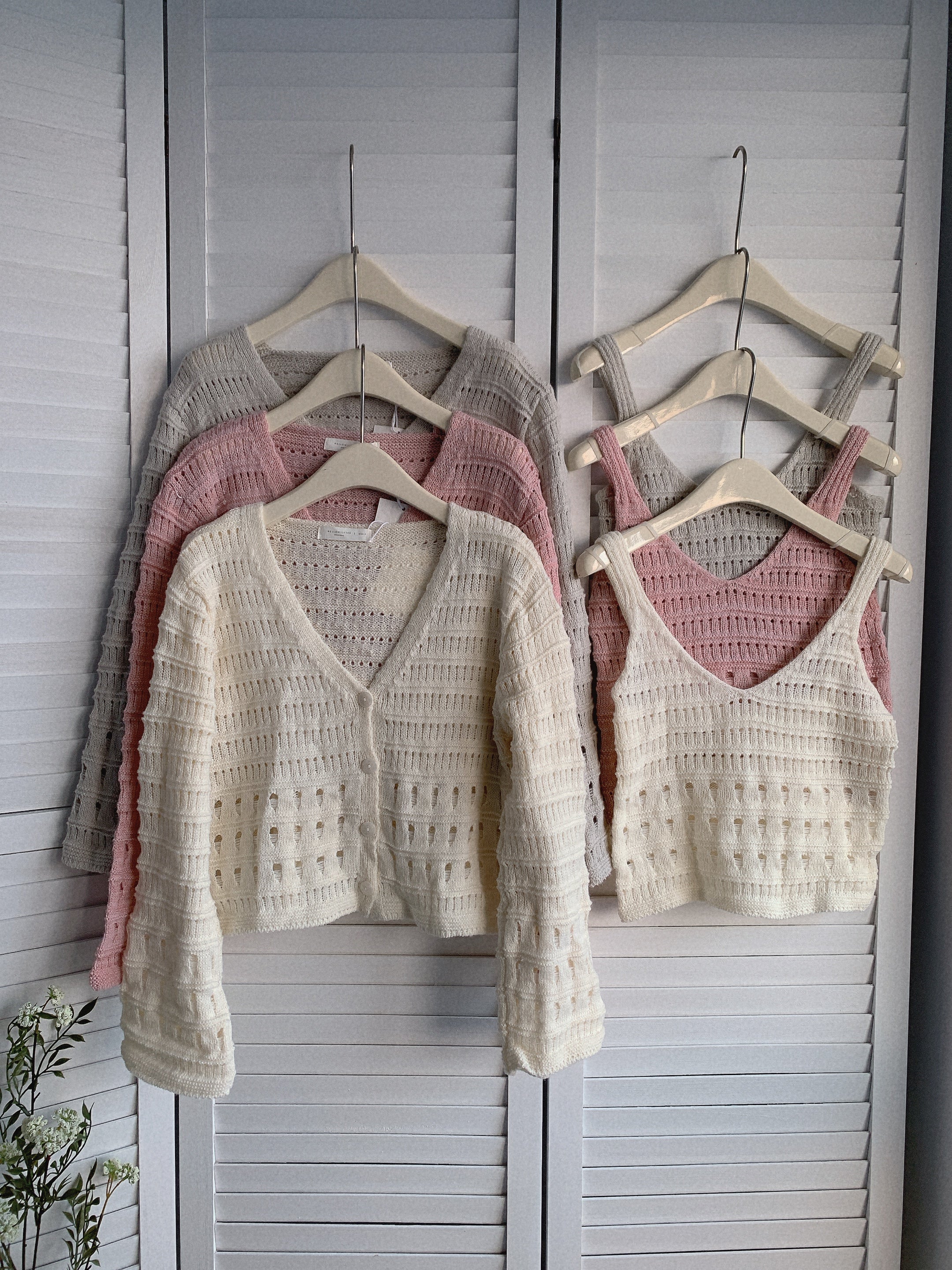 HELLO MILK TEE- 85442針織套裝