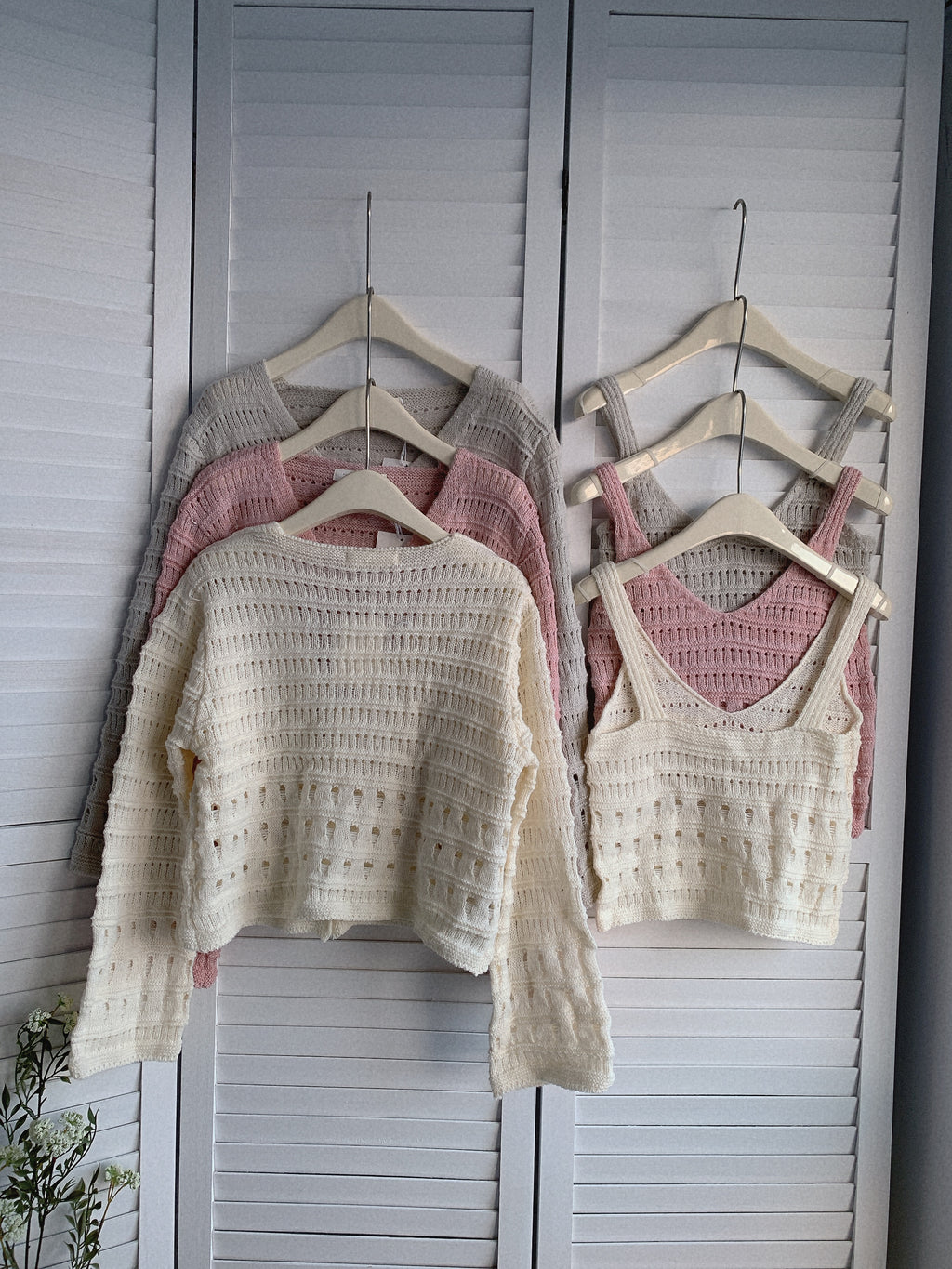 HELLO MILK TEE- 85442針織套裝