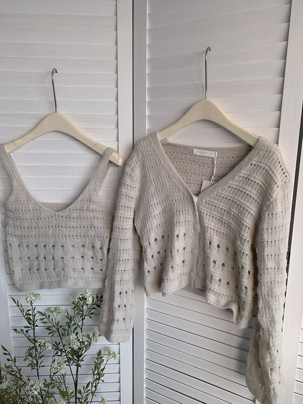 HELLO MILK TEE- 85442針織套裝