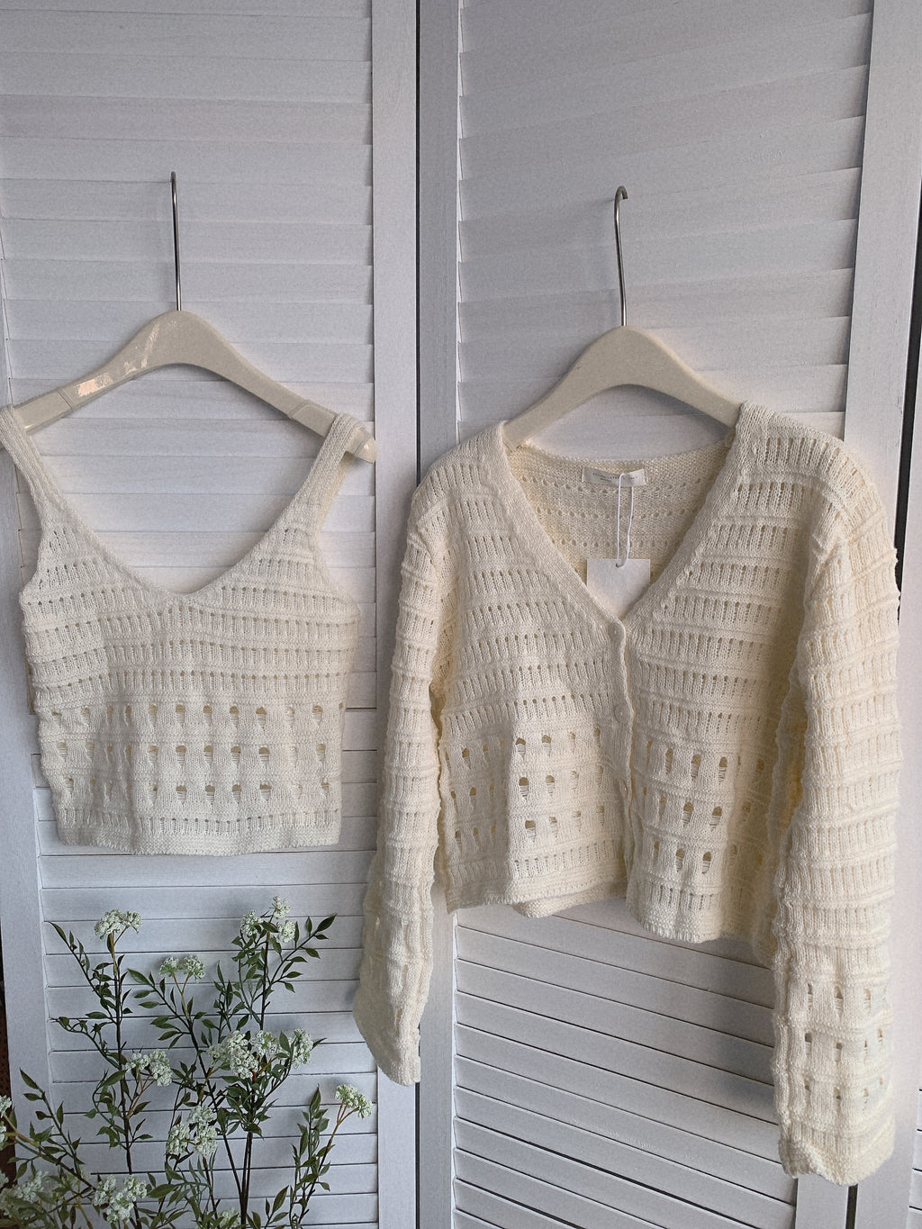 HELLO MILK TEE- 85442針織套裝