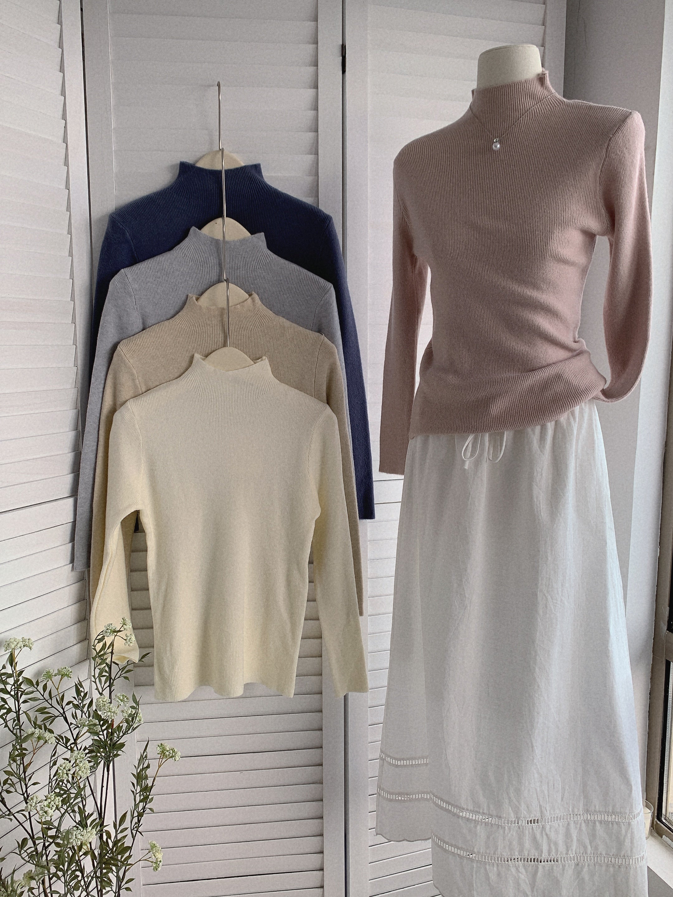 HELLO MILK TEE- 85528  中領打底