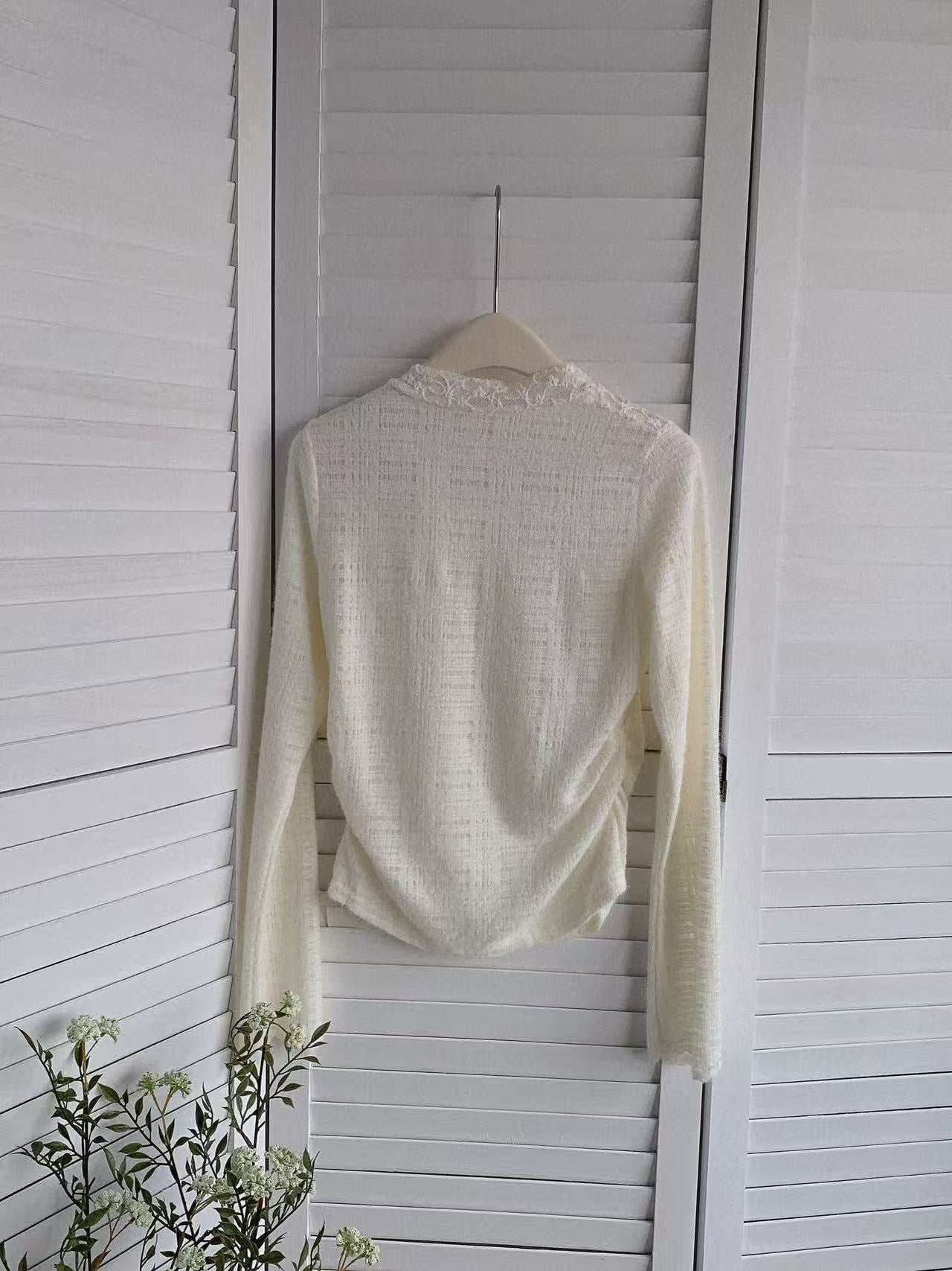 HELLO MILK TEE- 85533 蕾絲上衣