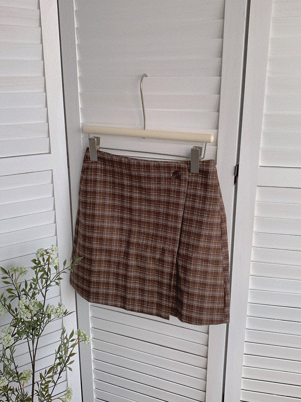 HELLO MILK TEE- 85547 側扣短裙