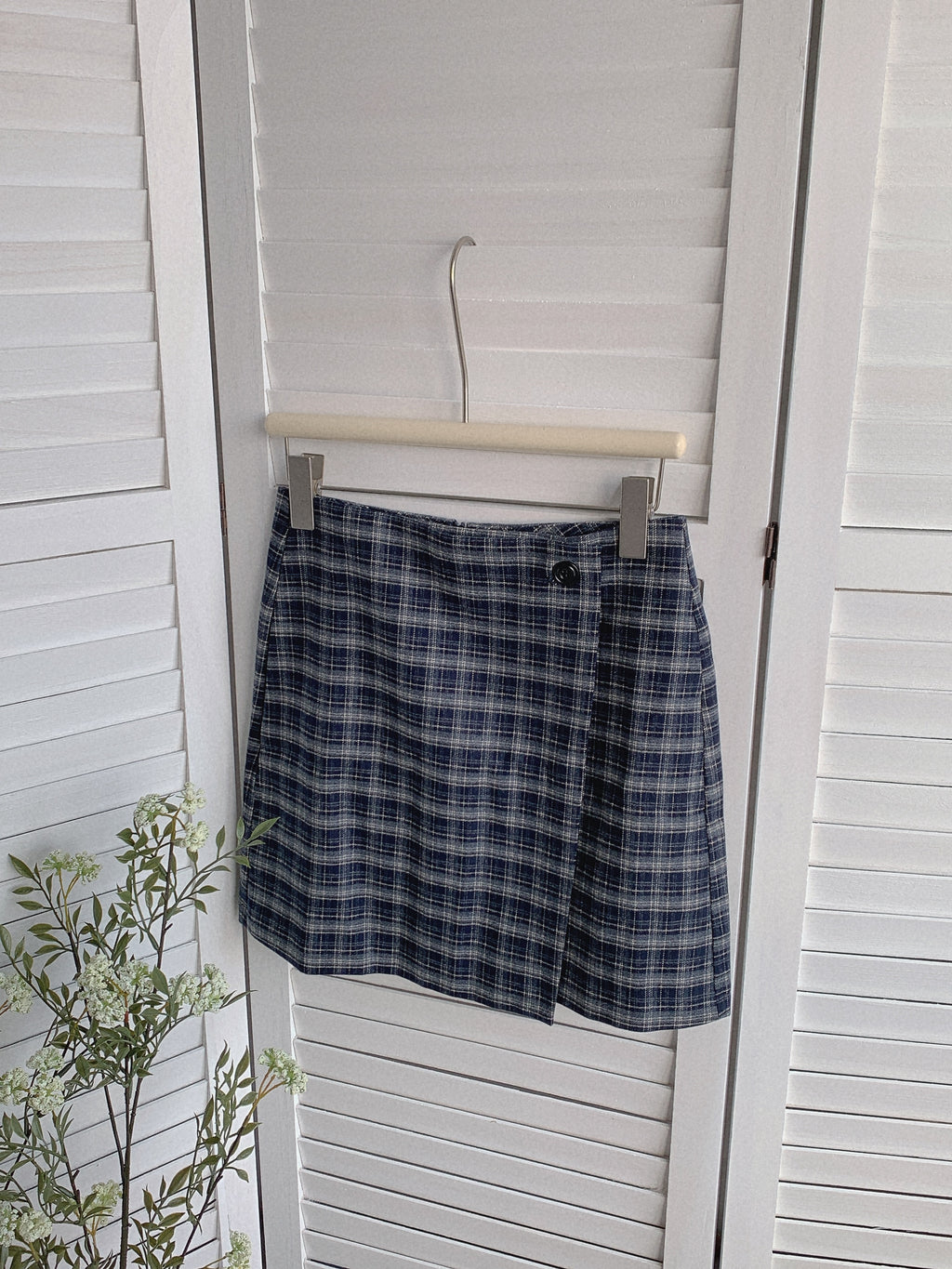 HELLO MILK TEE- 85547 側扣短裙