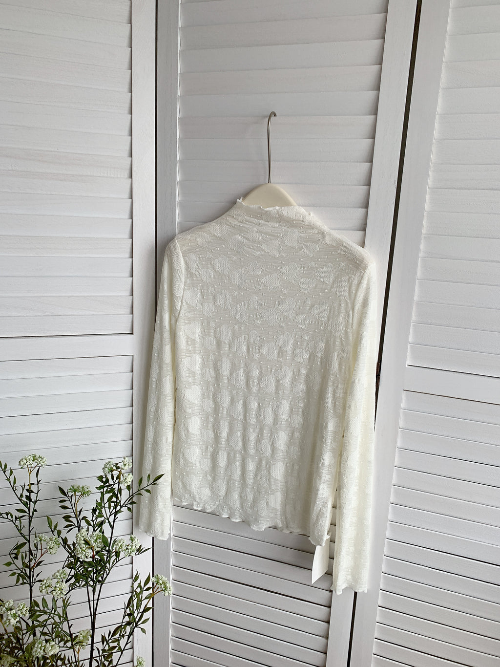 HELLO MILK TEE- 85536 蕾絲愛心衫