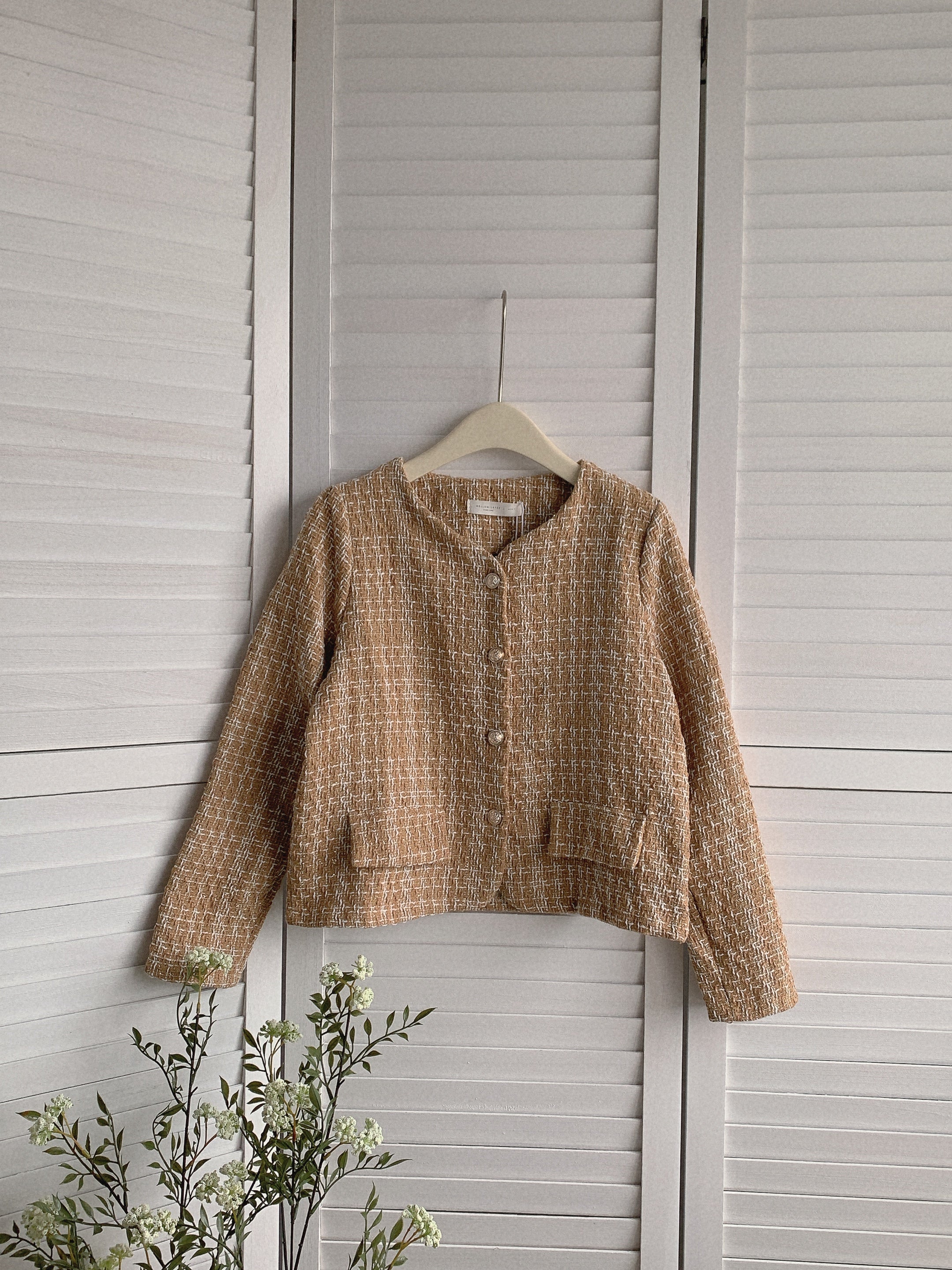 HELLO MILK TEE- 85502  小香風外套