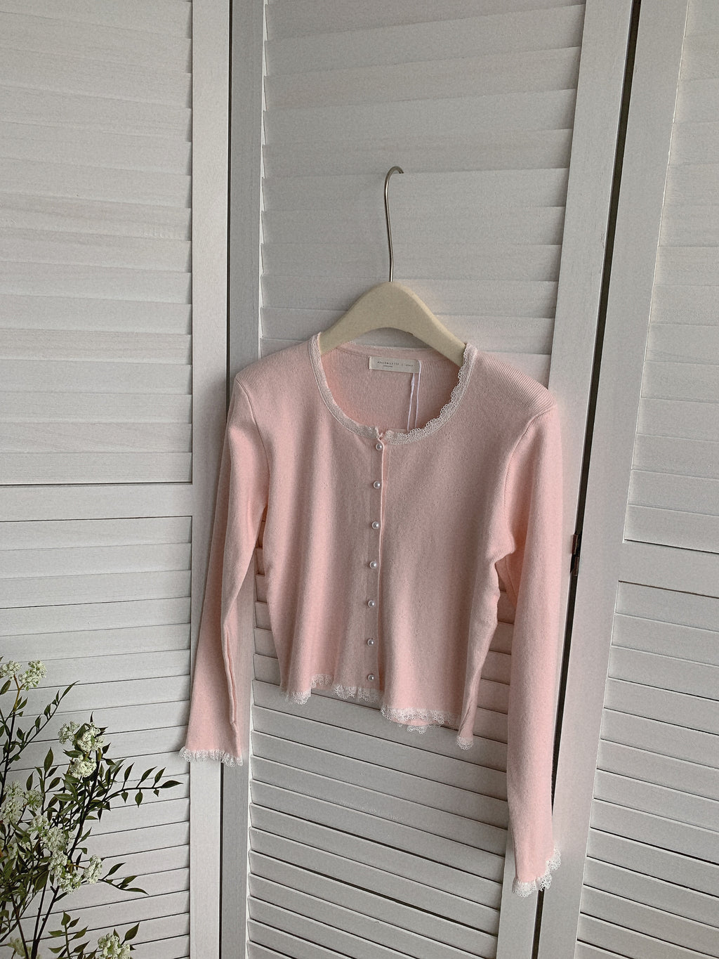 HELLO MILK TEE- 85499 花邊針織衫