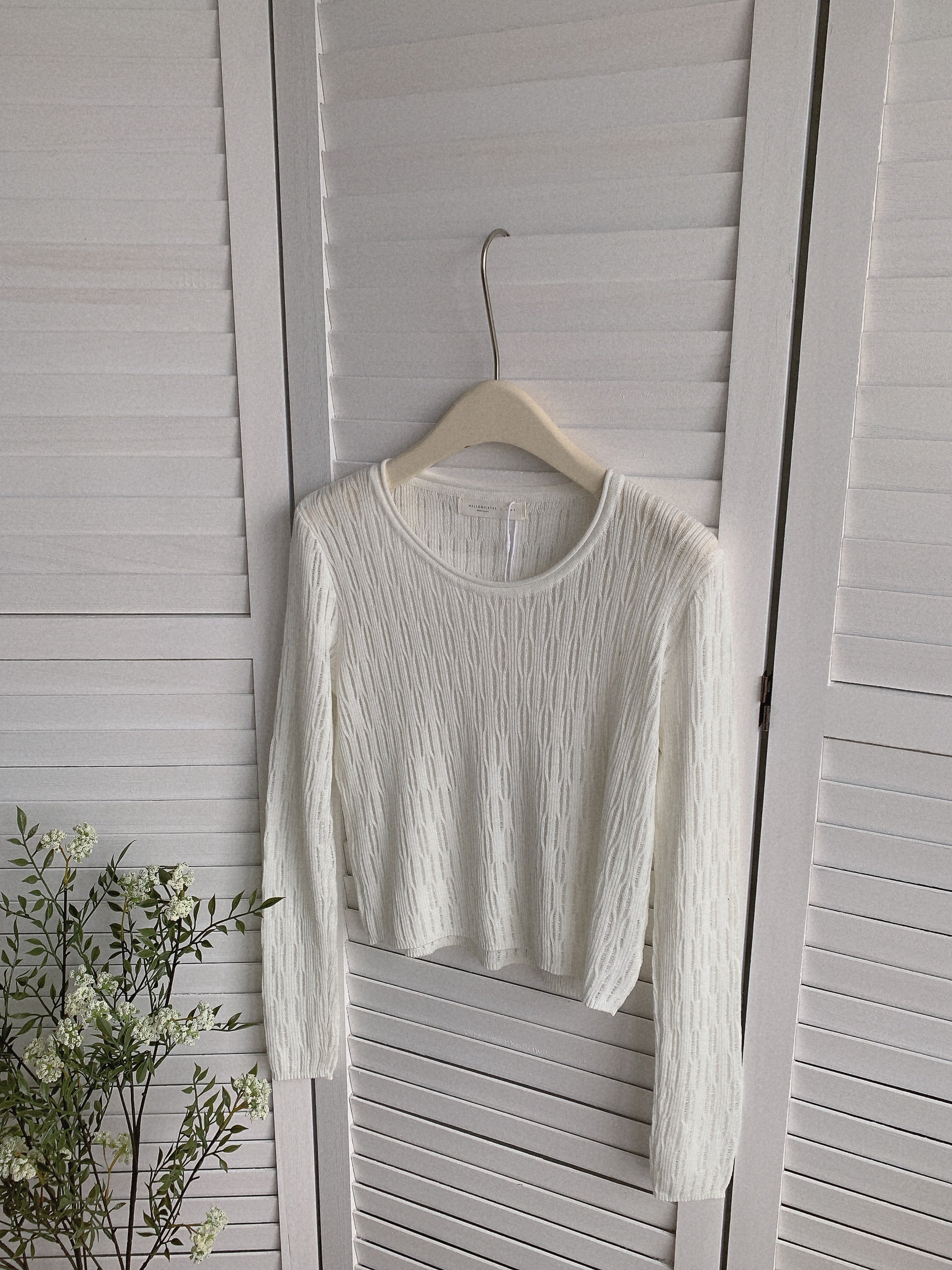 HELLO MILK TEE- 85487 圓領針織衫