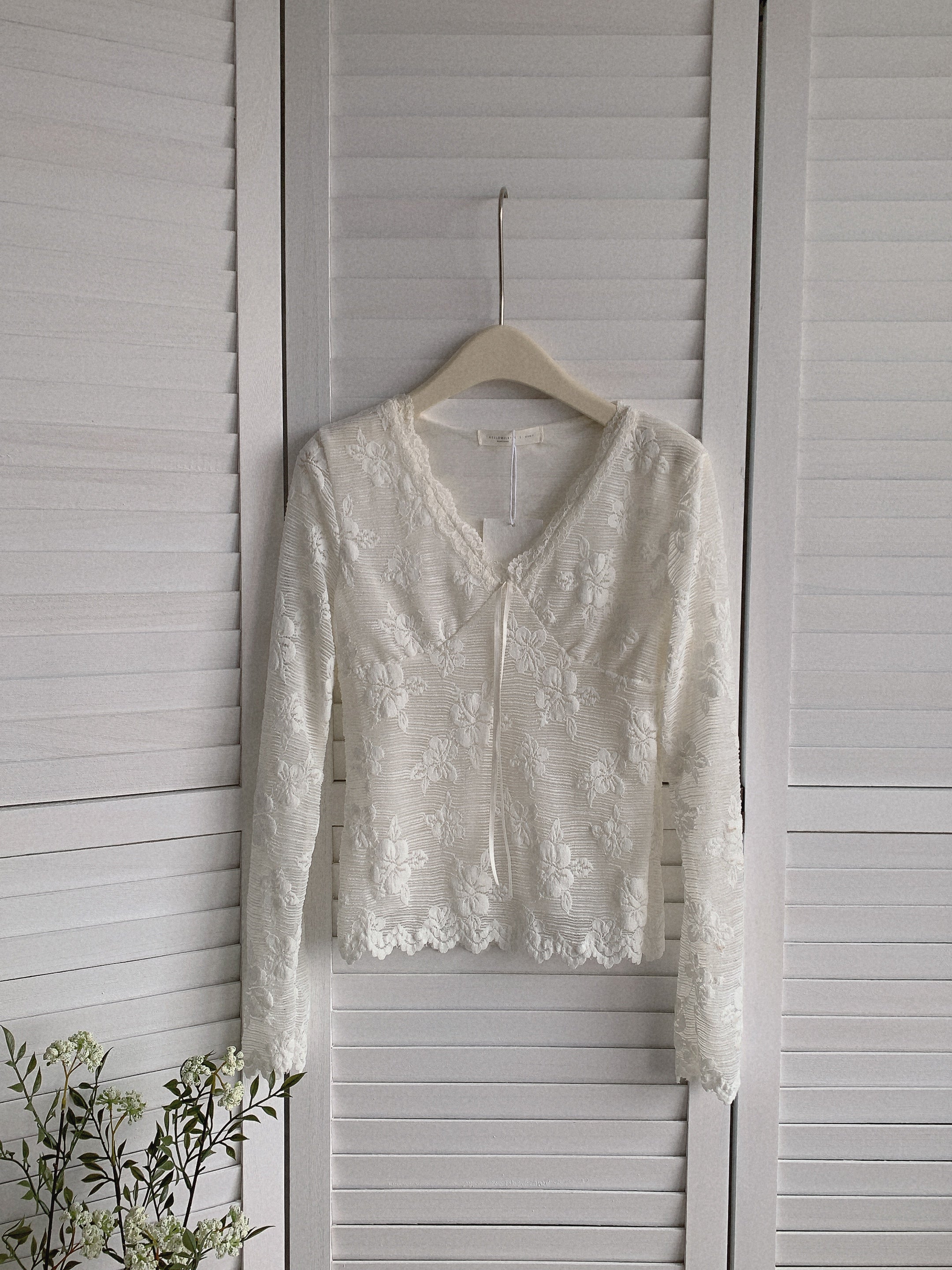 HELLO MILK TEE- 85534 韓系小衫