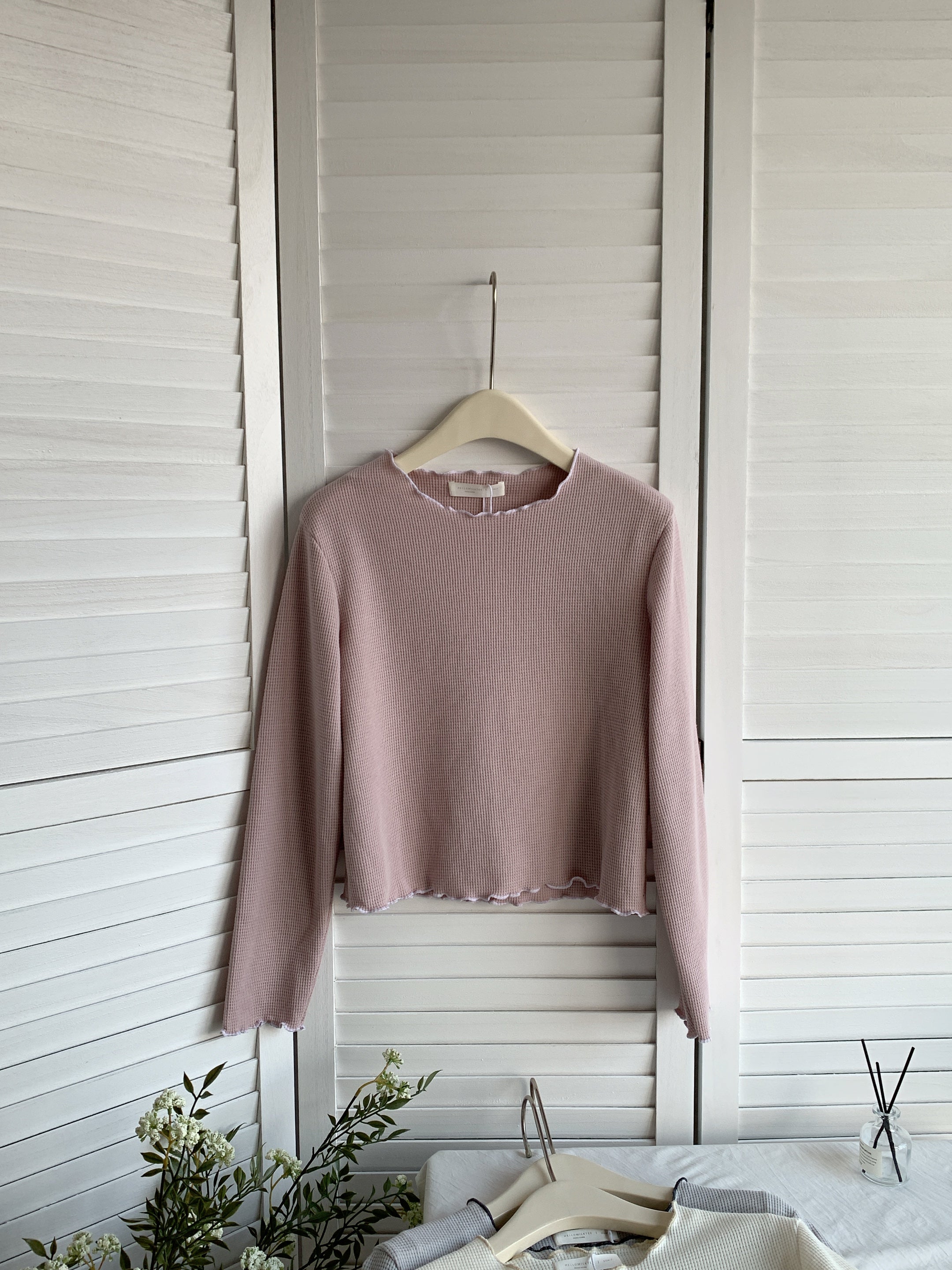 HELLO MILK TEE- 85485 簡約小衫