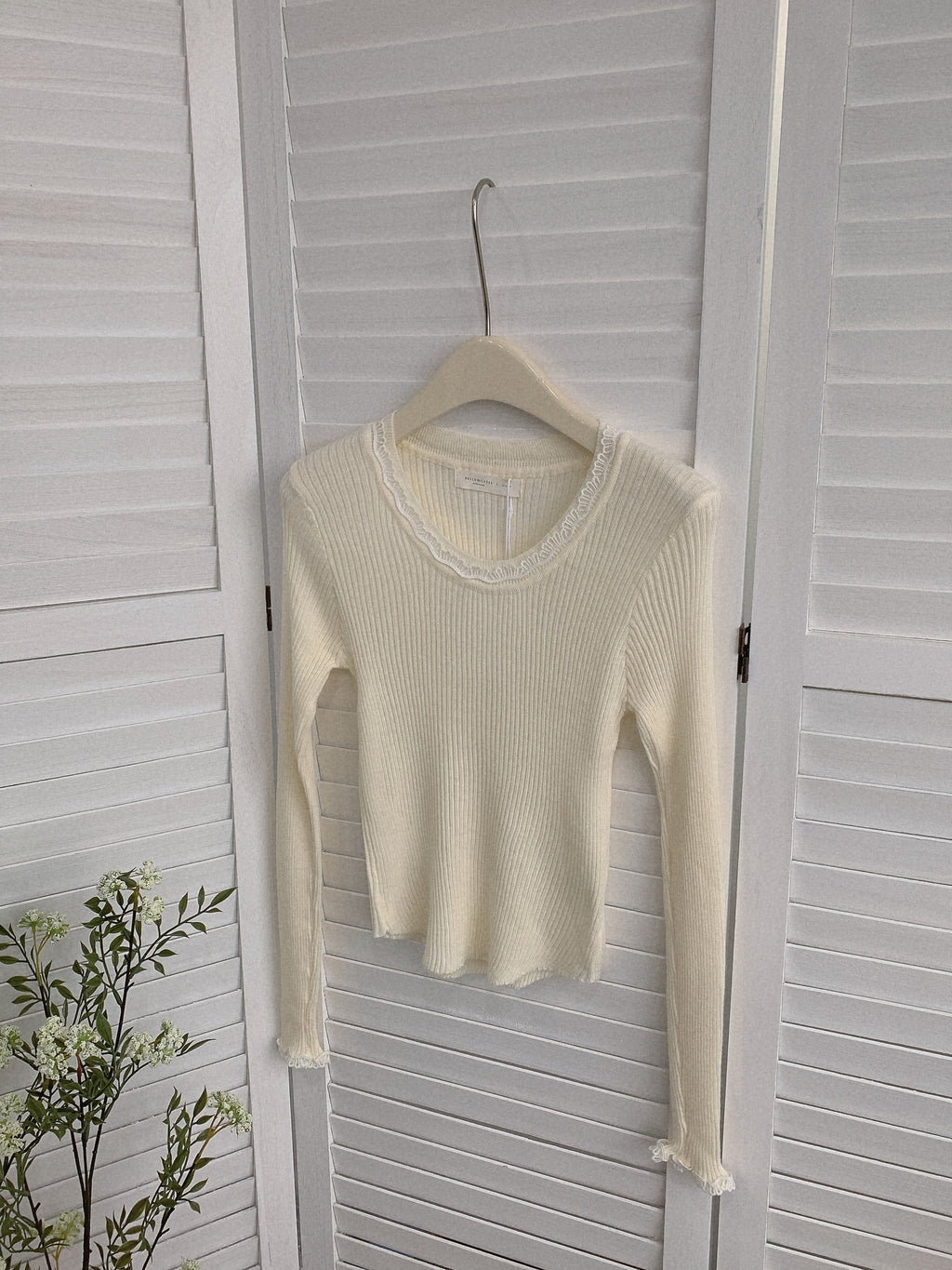 HELLO MILK TEE- 85486 拼接小衫