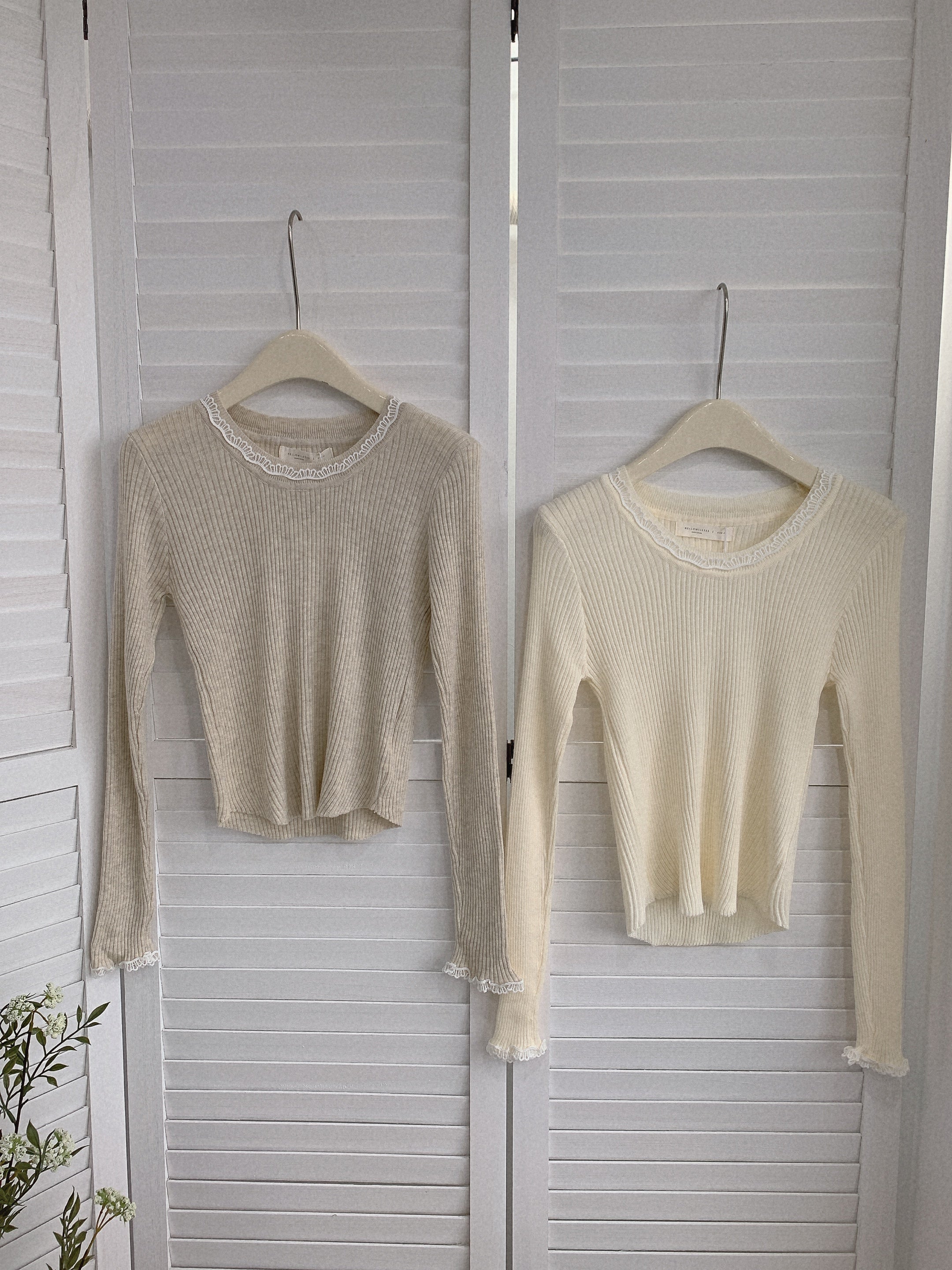 HELLO MILK TEE- 85486 拼接小衫