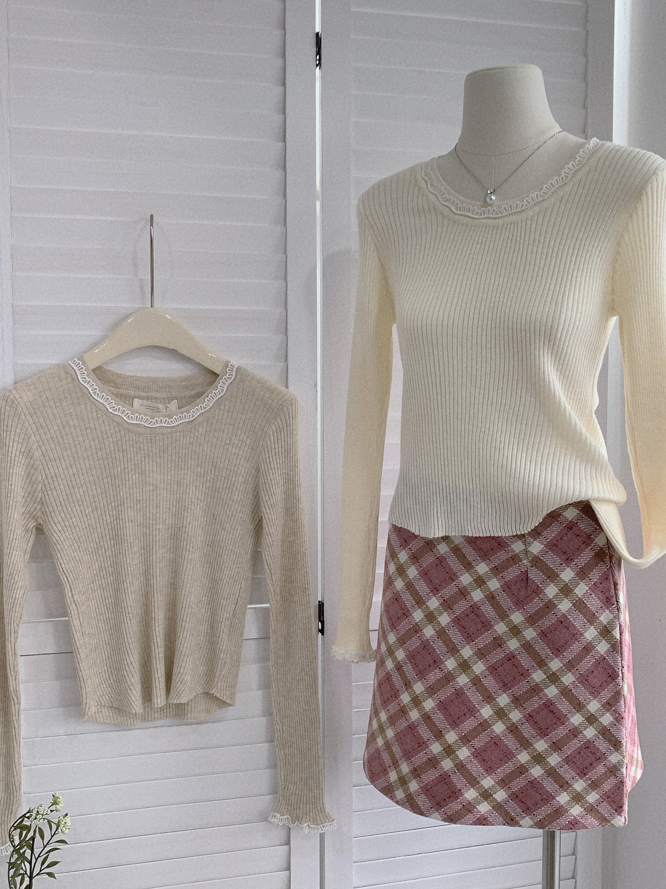 HELLO MILK TEE- 85486 拼接小衫