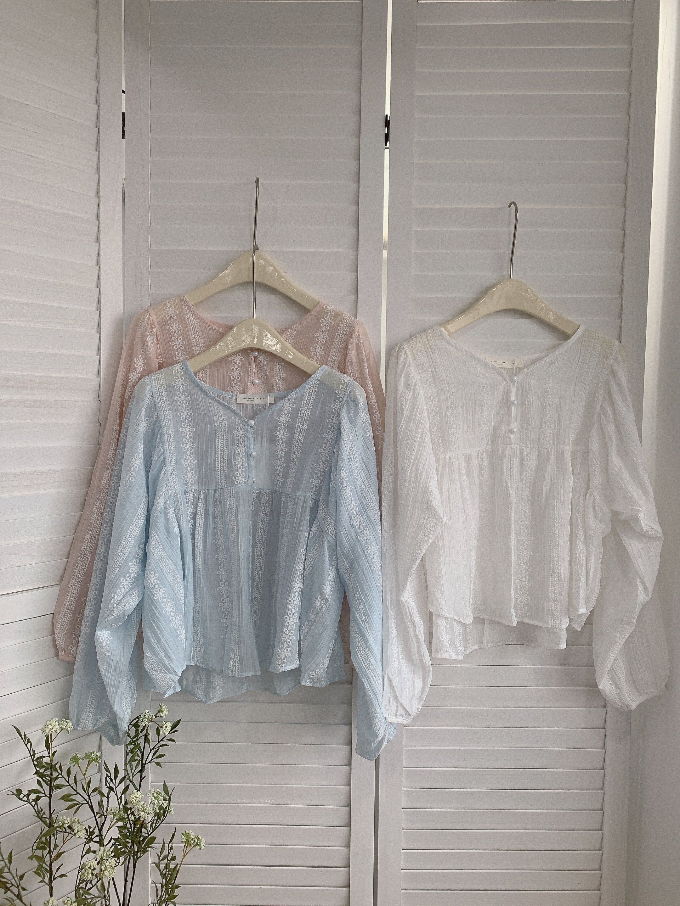 HELLO MILK TEE- 85504 法式上衣