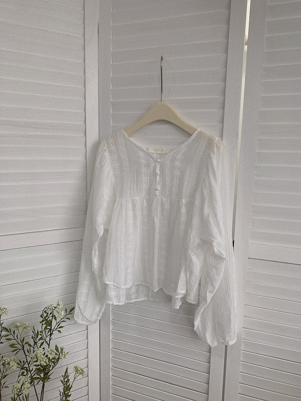 HELLO MILK TEE- 85504 法式上衣