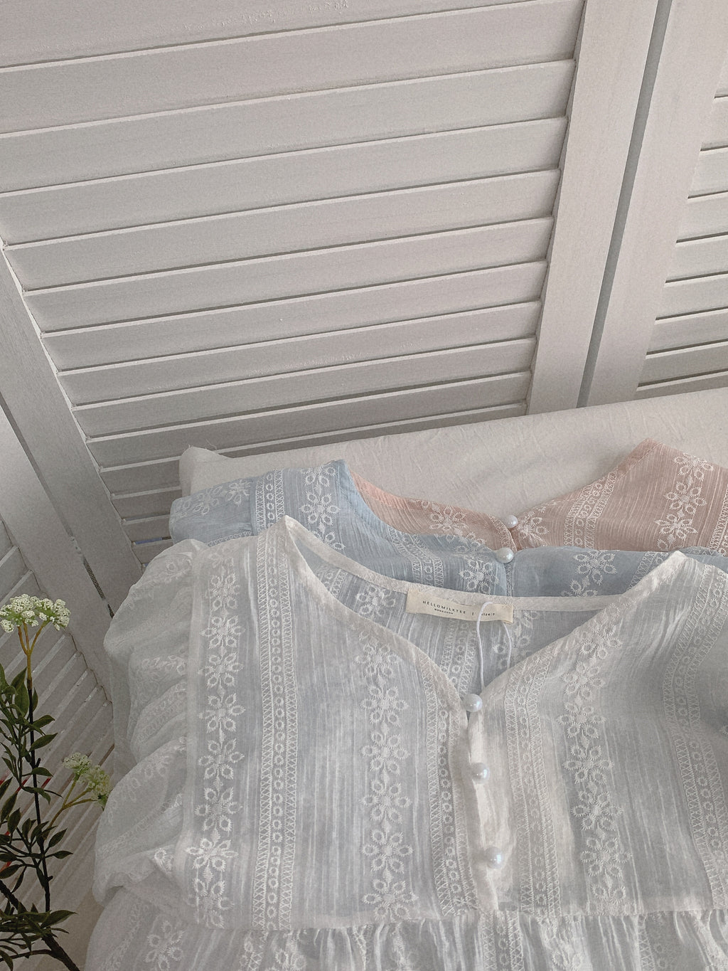 HELLO MILK TEE- 85504 法式上衣