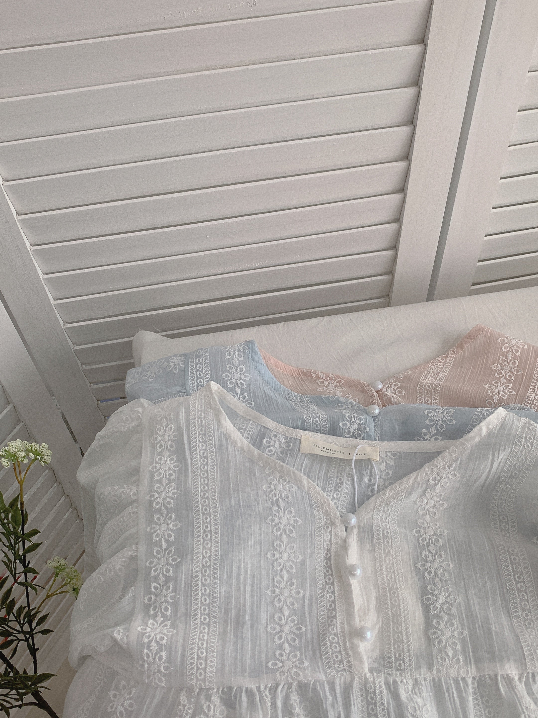 HELLO MILK TEE- 85504 法式上衣