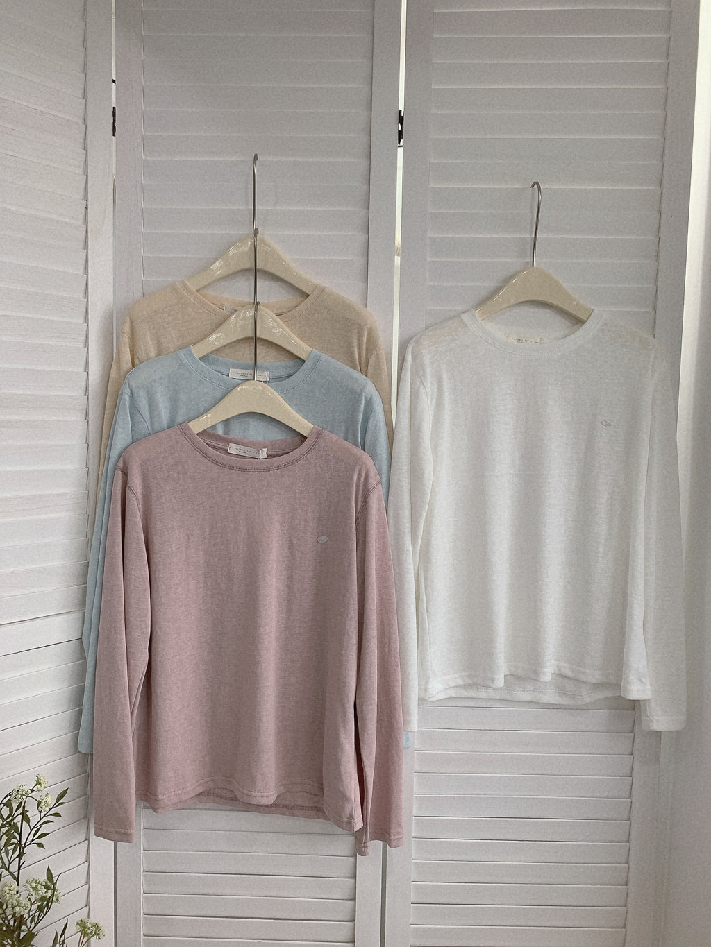 HELLO MILK TEE- 85491 圓領長袖衫