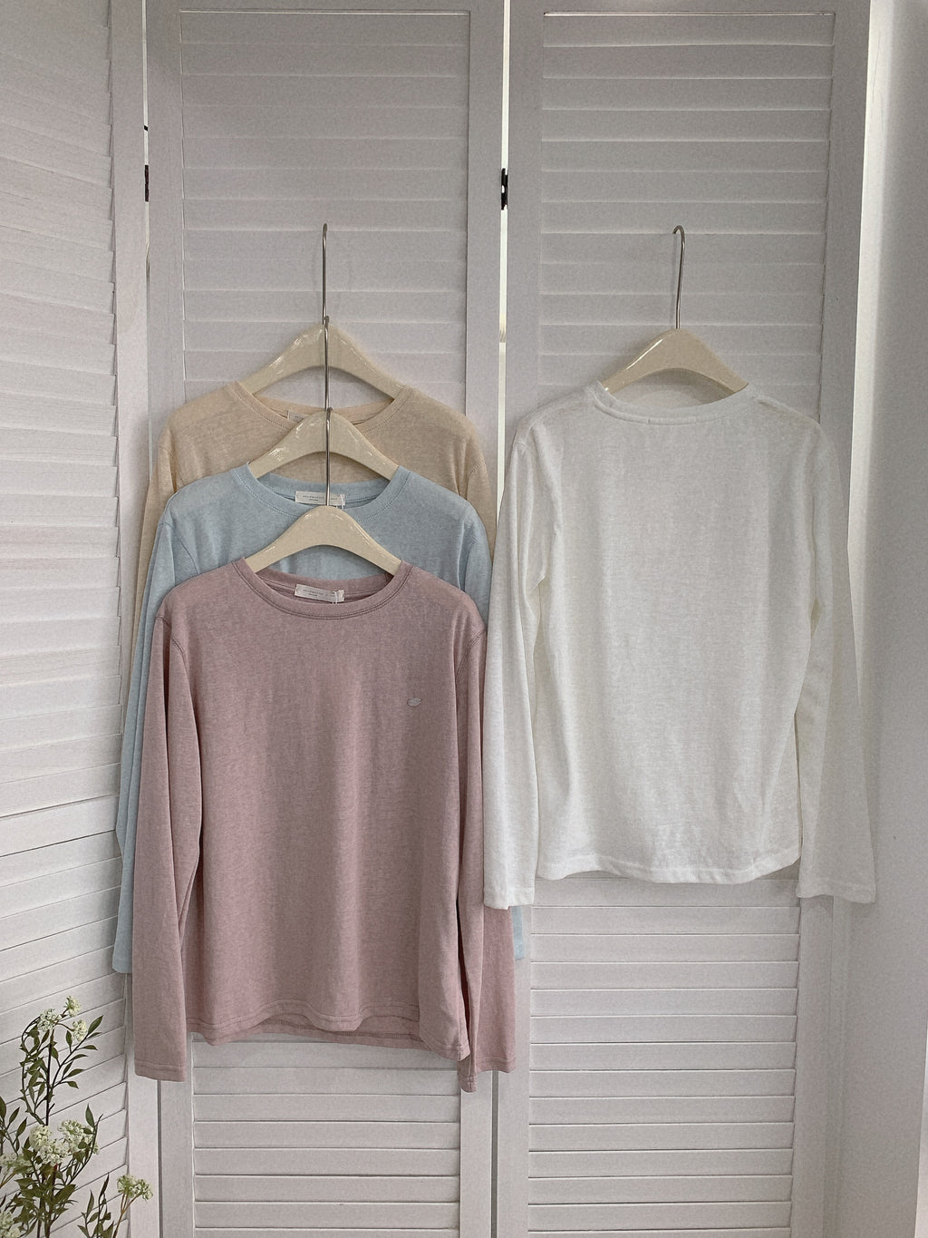 HELLO MILK TEE- 85491 圓領長袖衫