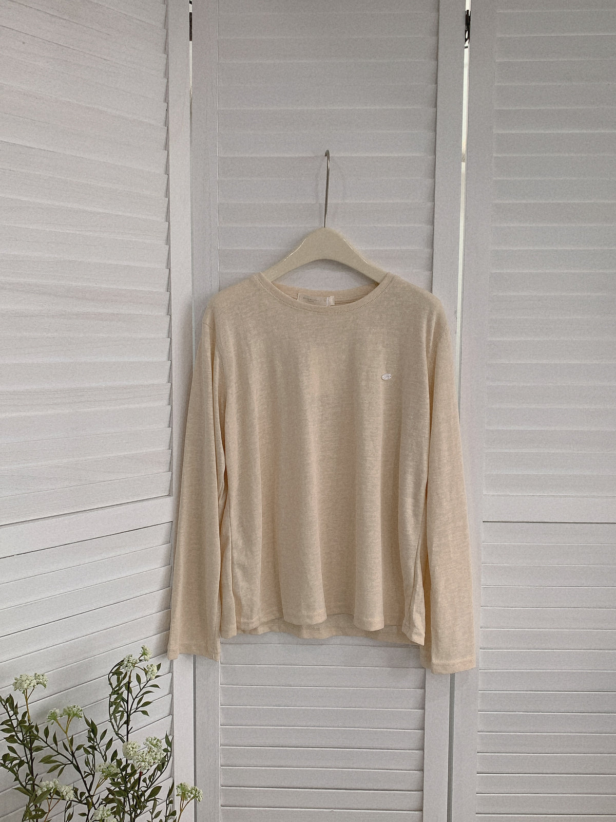 HELLO MILK TEE- 85491 圓領長袖衫