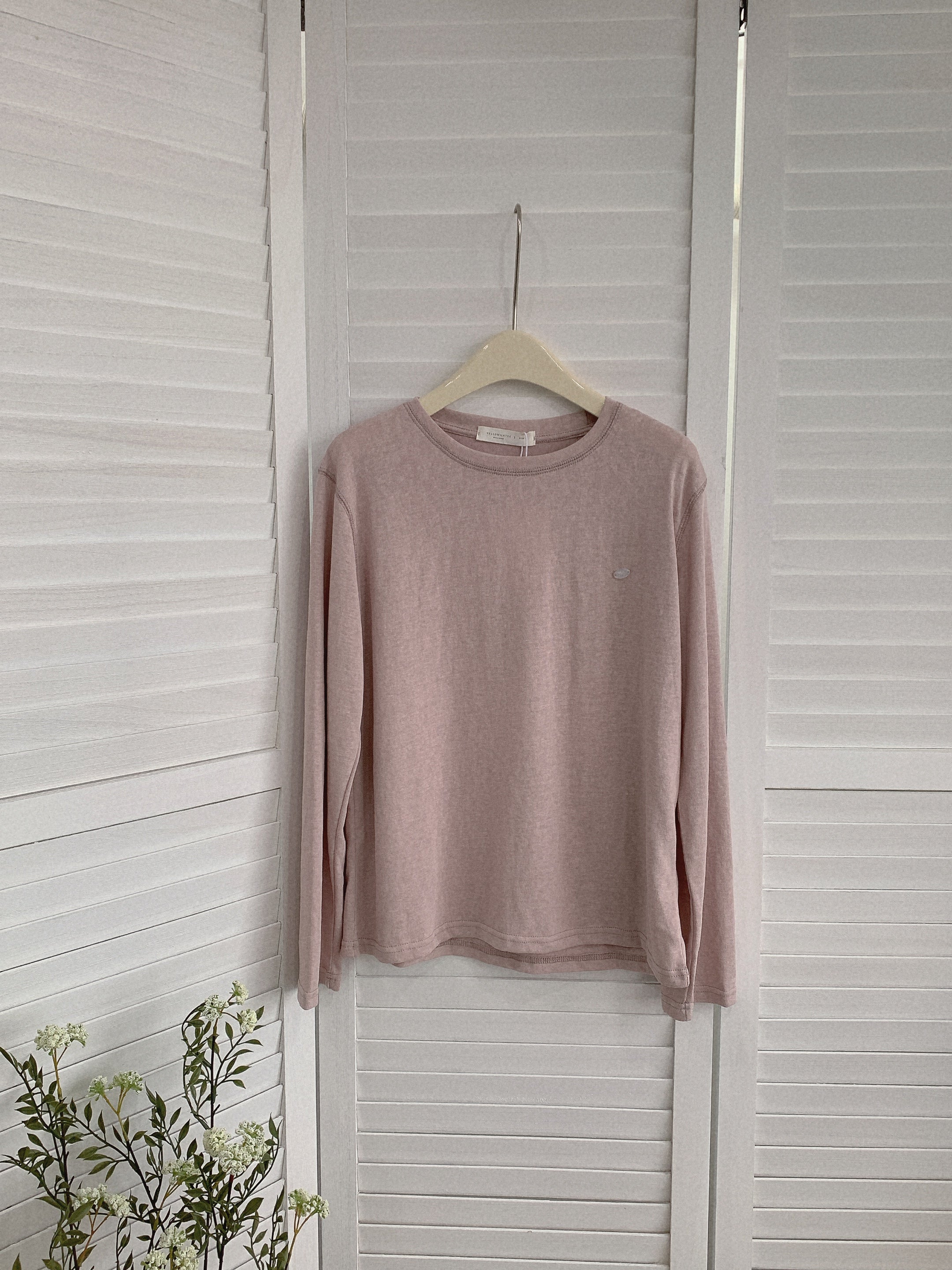 HELLO MILK TEE- 85491 圓領長袖衫