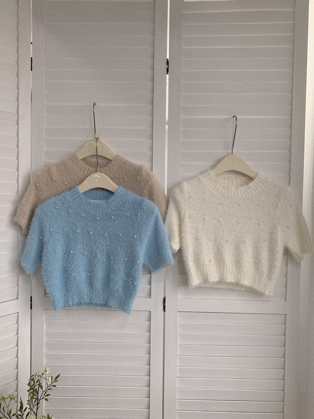 HELLO MILK TEE- 85496 短款毛衣