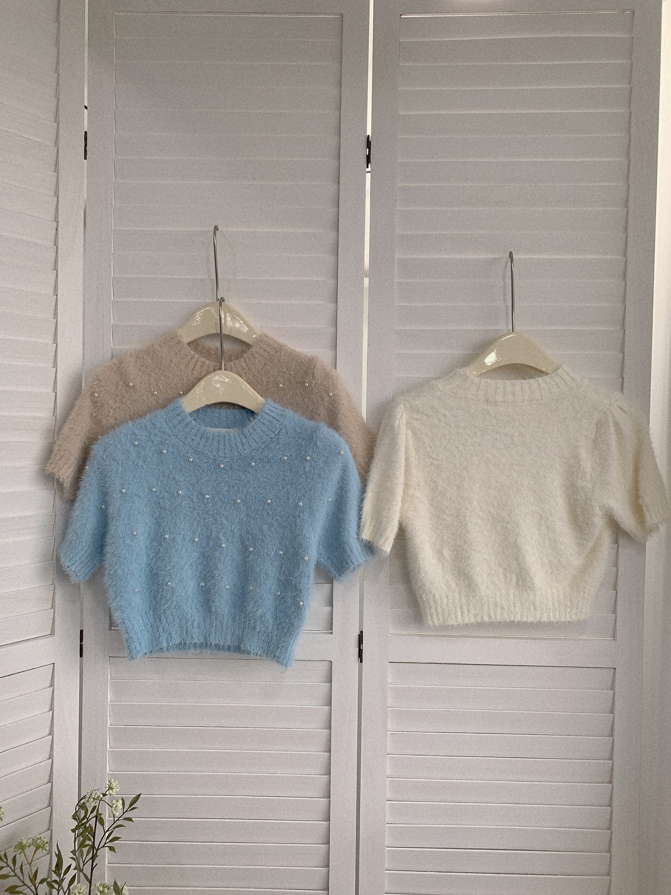 HELLO MILK TEE- 85496 短款毛衣