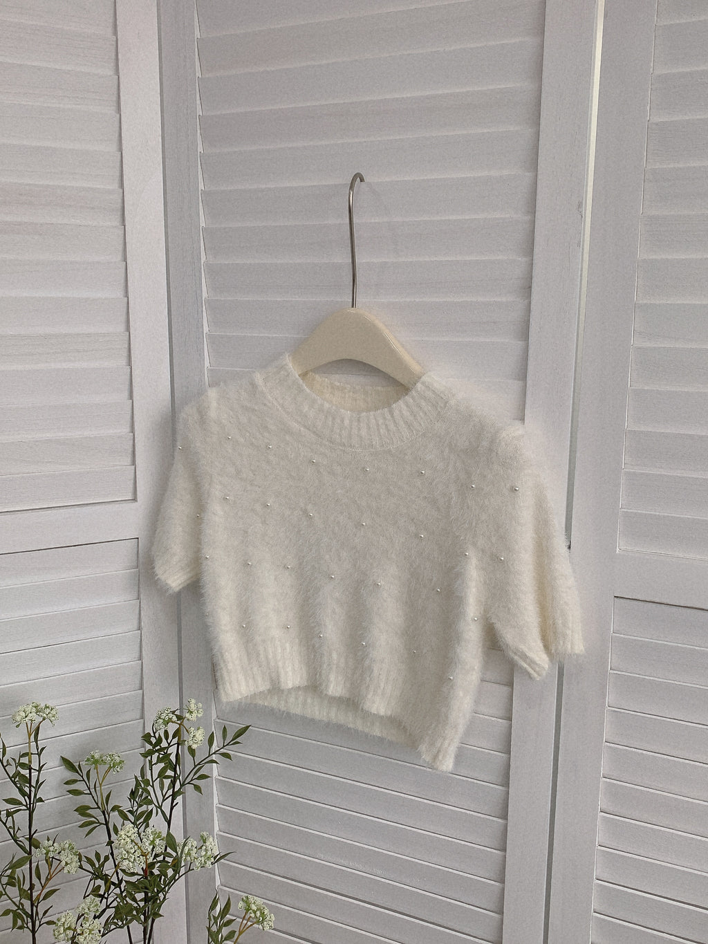 HELLO MILK TEE- 85496 短款毛衣