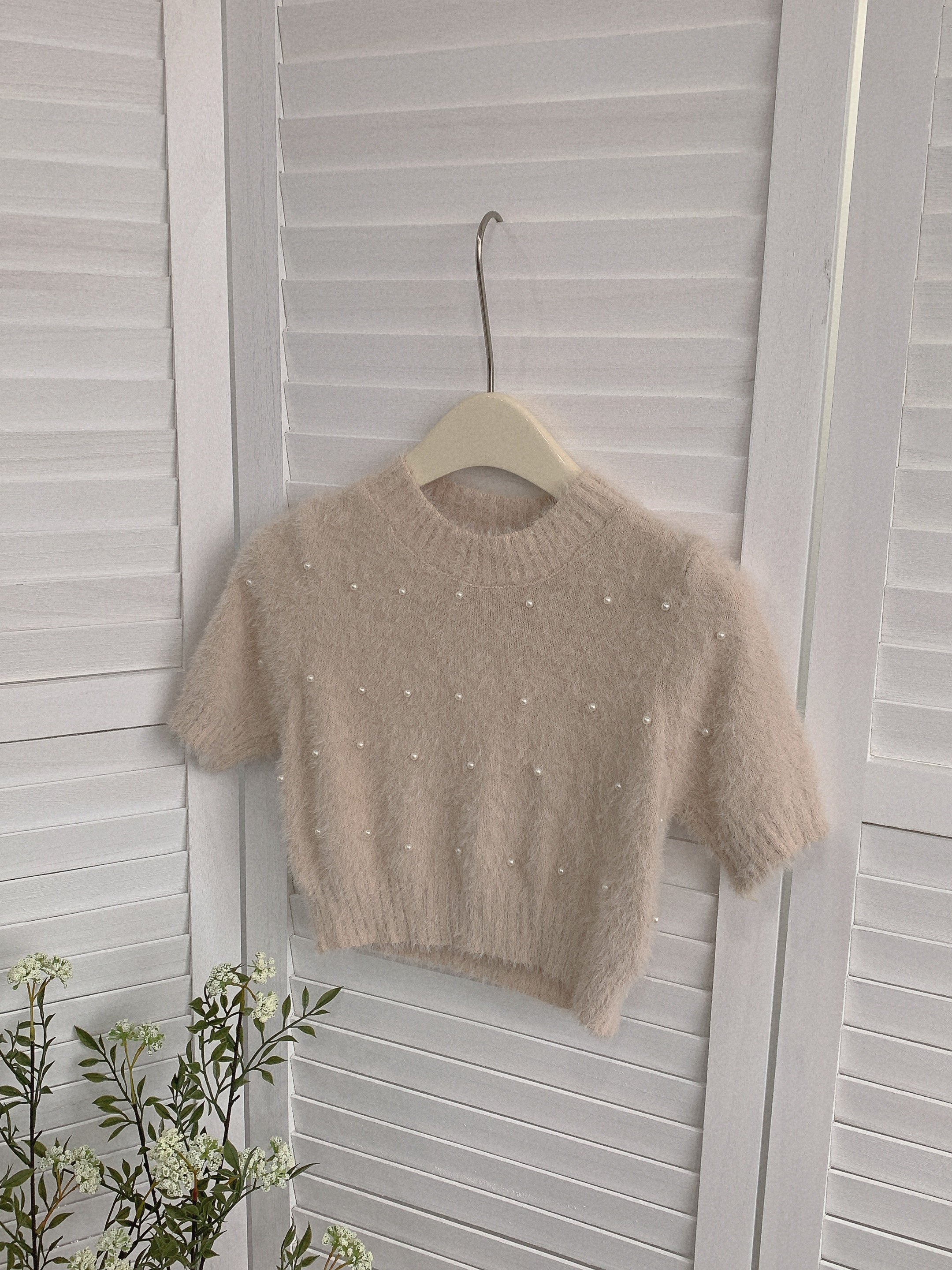 HELLO MILK TEE- 85496 短款毛衣