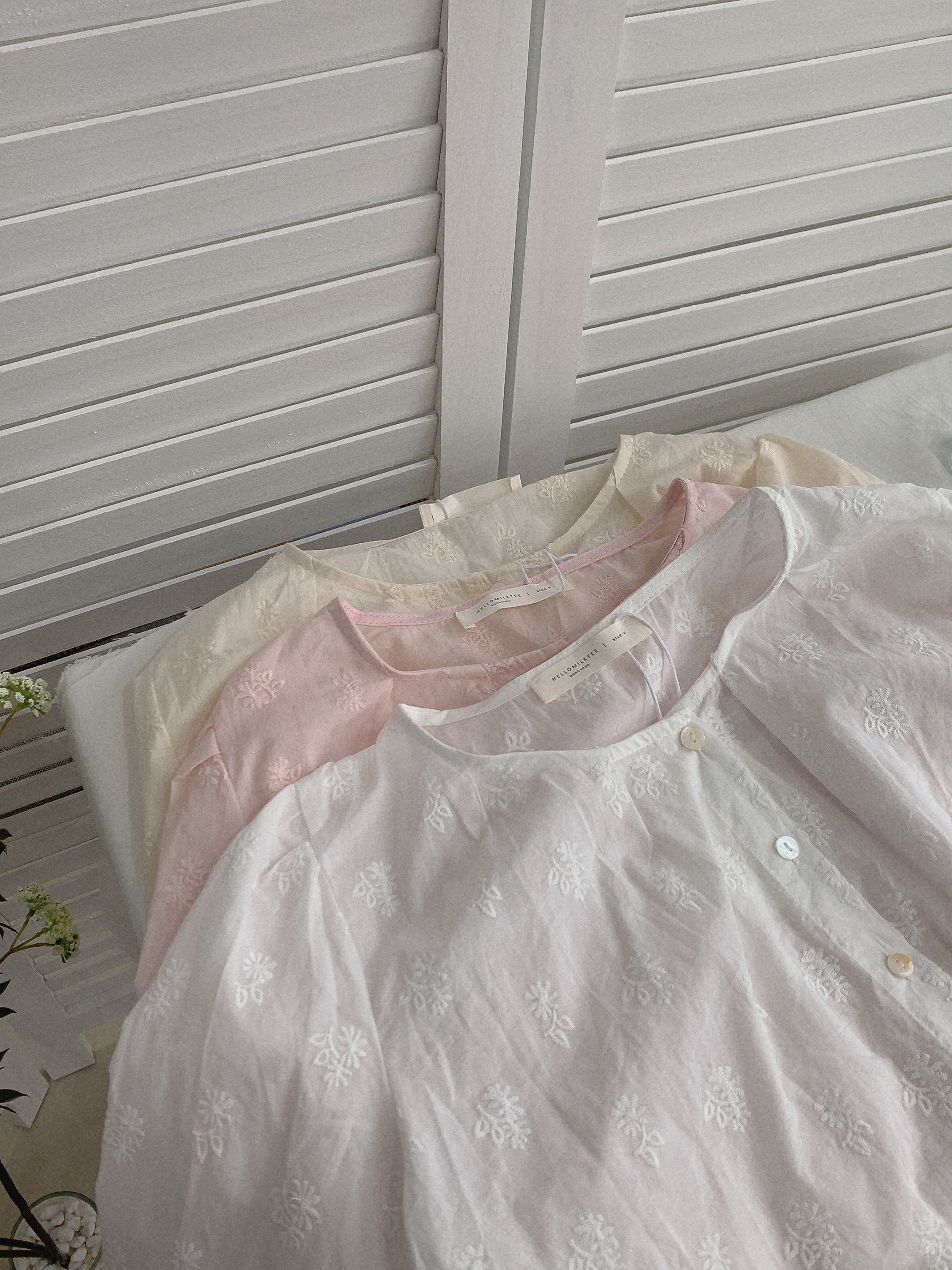 HELLO MILK TEE- 85506 圓領韓系衫