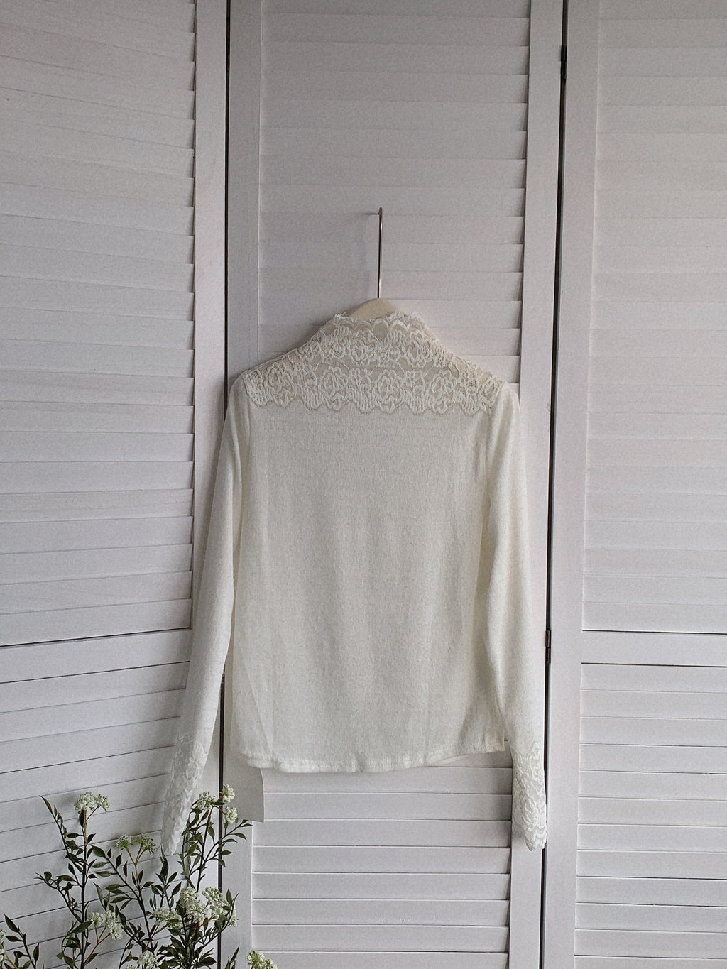 HELLO MILK TEE- 85538  水貂毛小衫