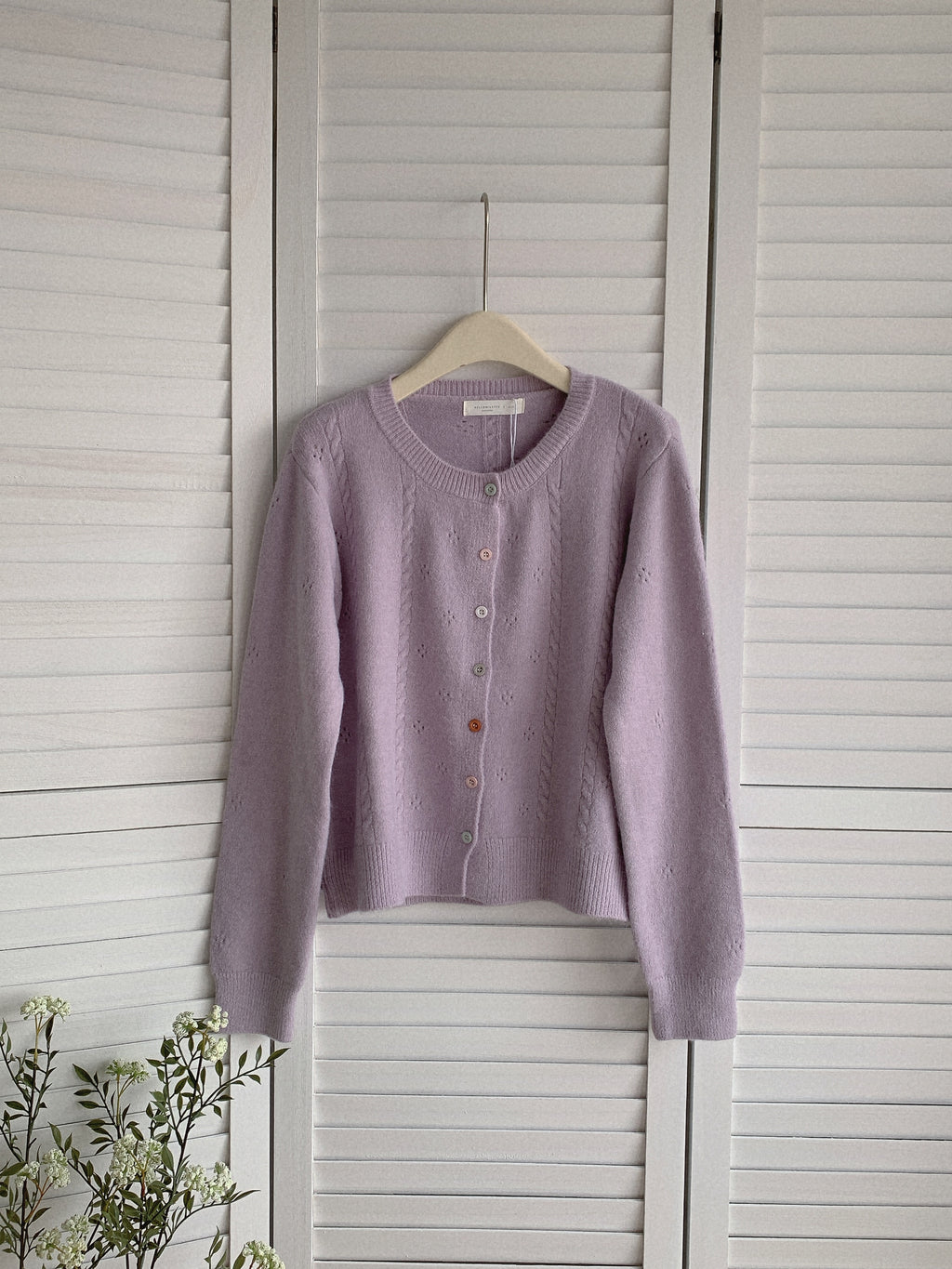 HELLO MILK TEE- 85524 彩扣毛衣