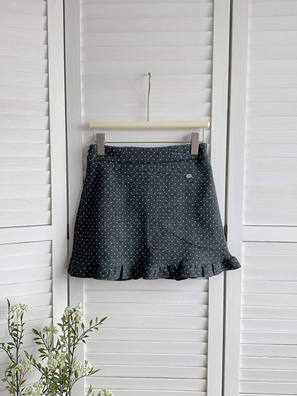 HELLO MILK TEE- 85482 點點短裙