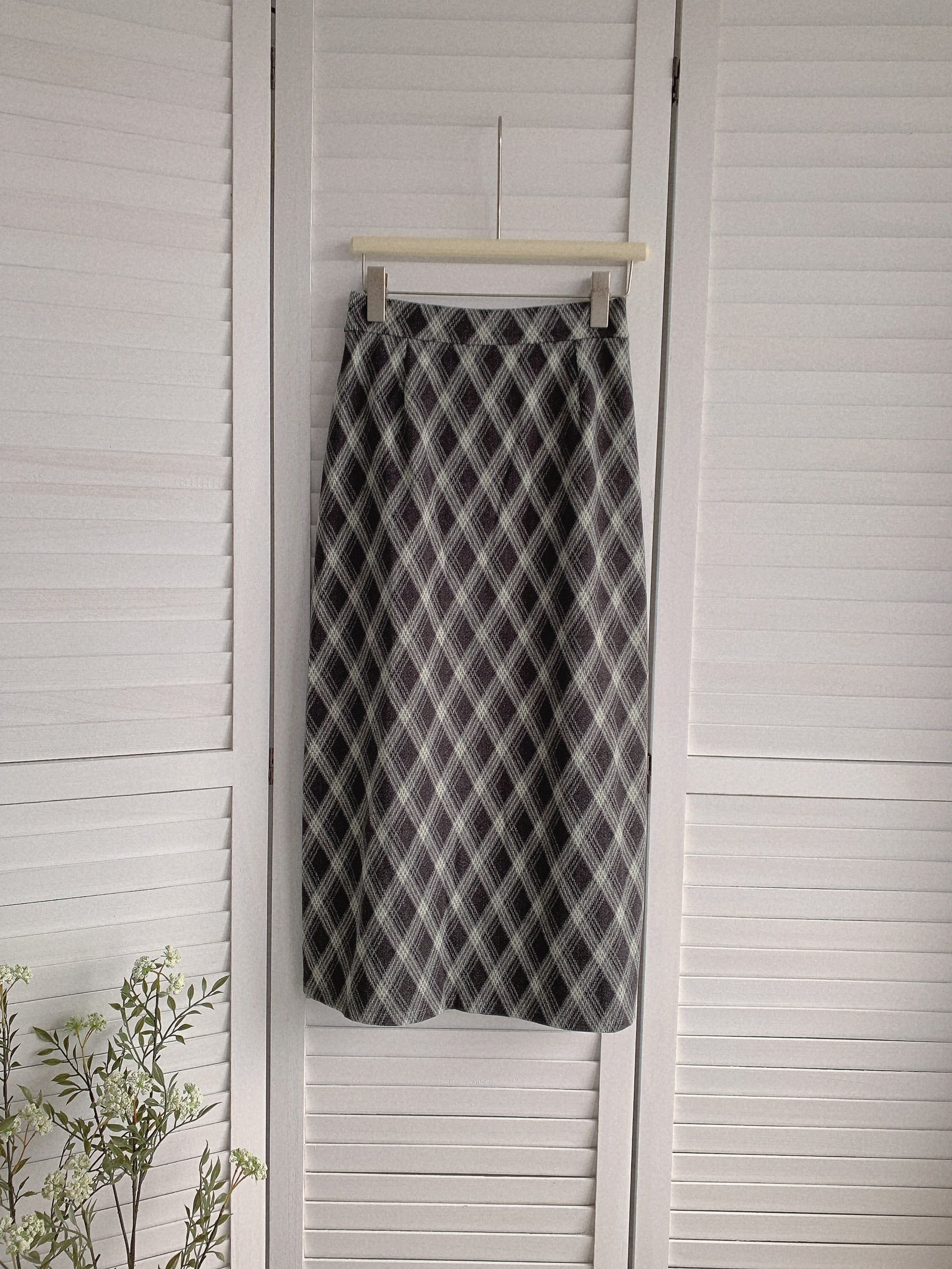 HELLO MILK TEE- 85551 菱格半裙