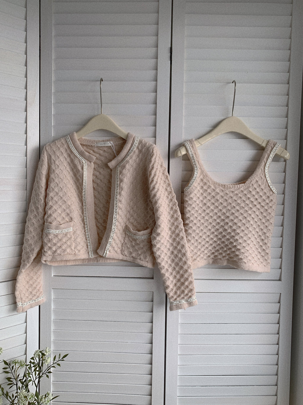 HELLO MILK TEE- 85493 針織套裝