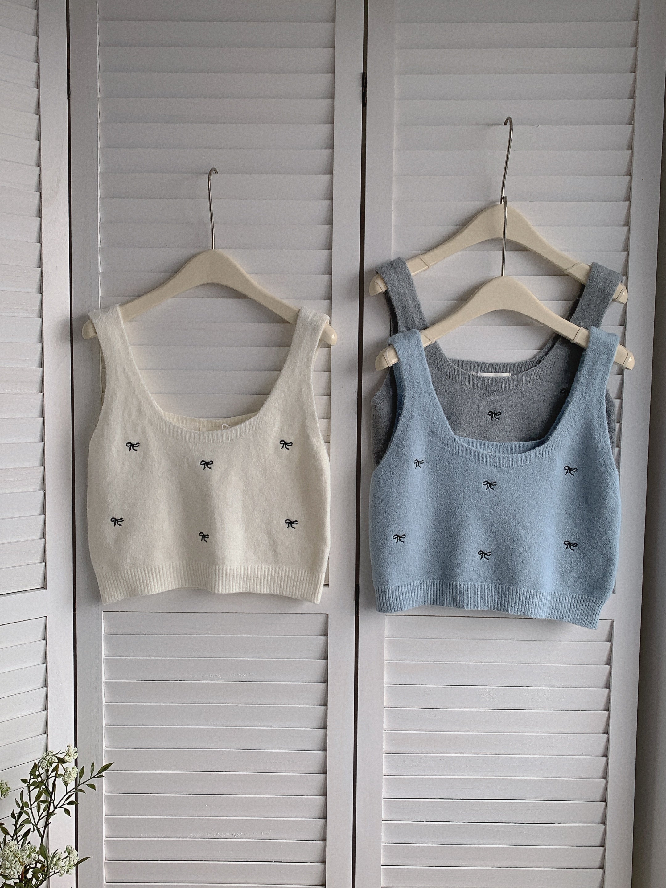 HELLO MILK TEE- 85617 蝴蝶結吊帶