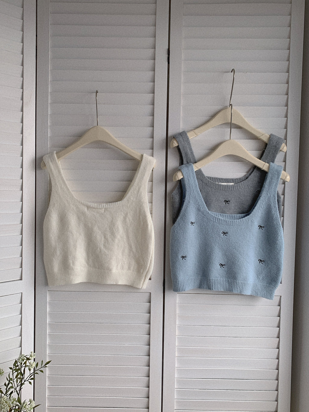 HELLO MILK TEE- 85617 蝴蝶結吊帶